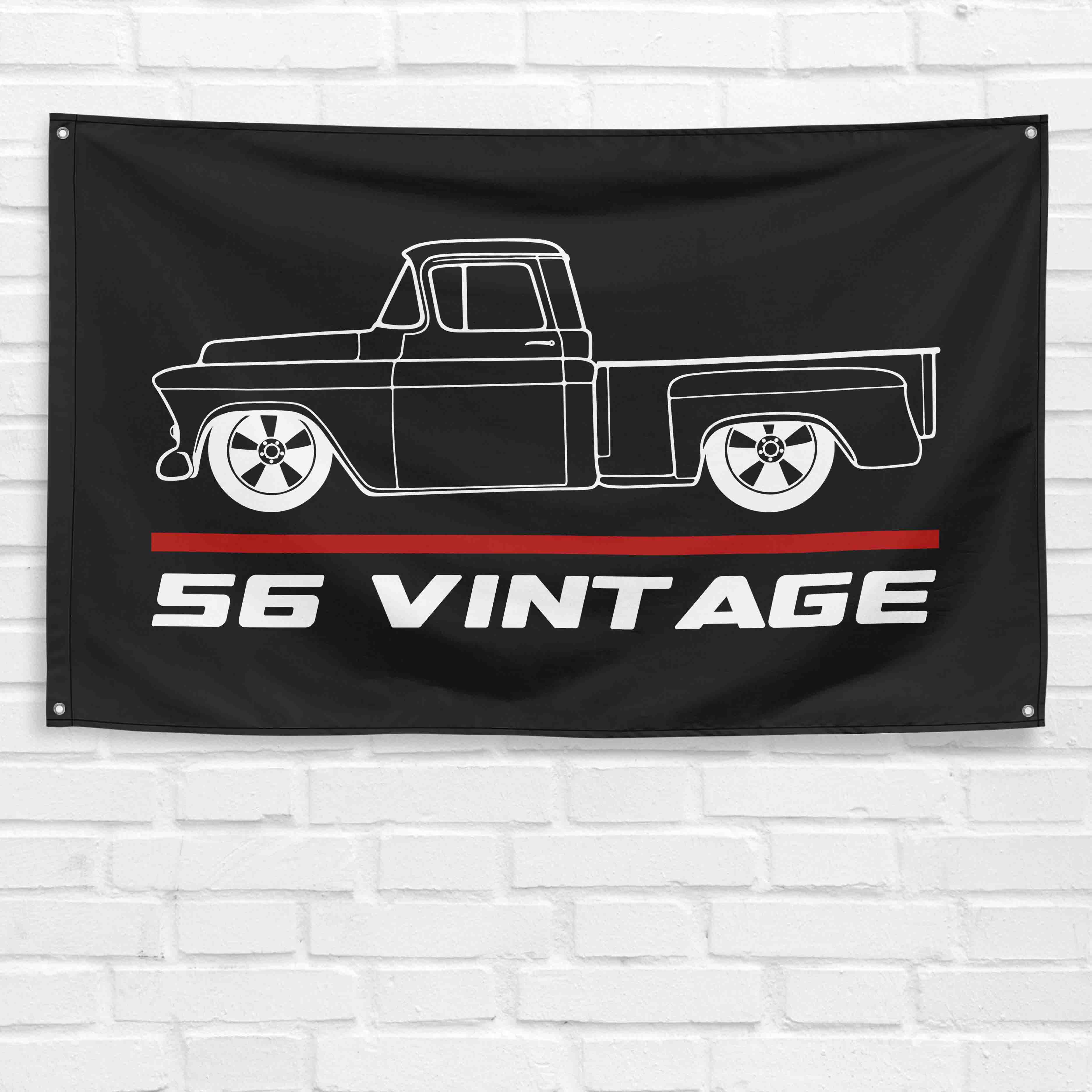 Truck 1956 Vintage 3x5 ft Flag Garage Wall Decor Birthday Gift Banner
