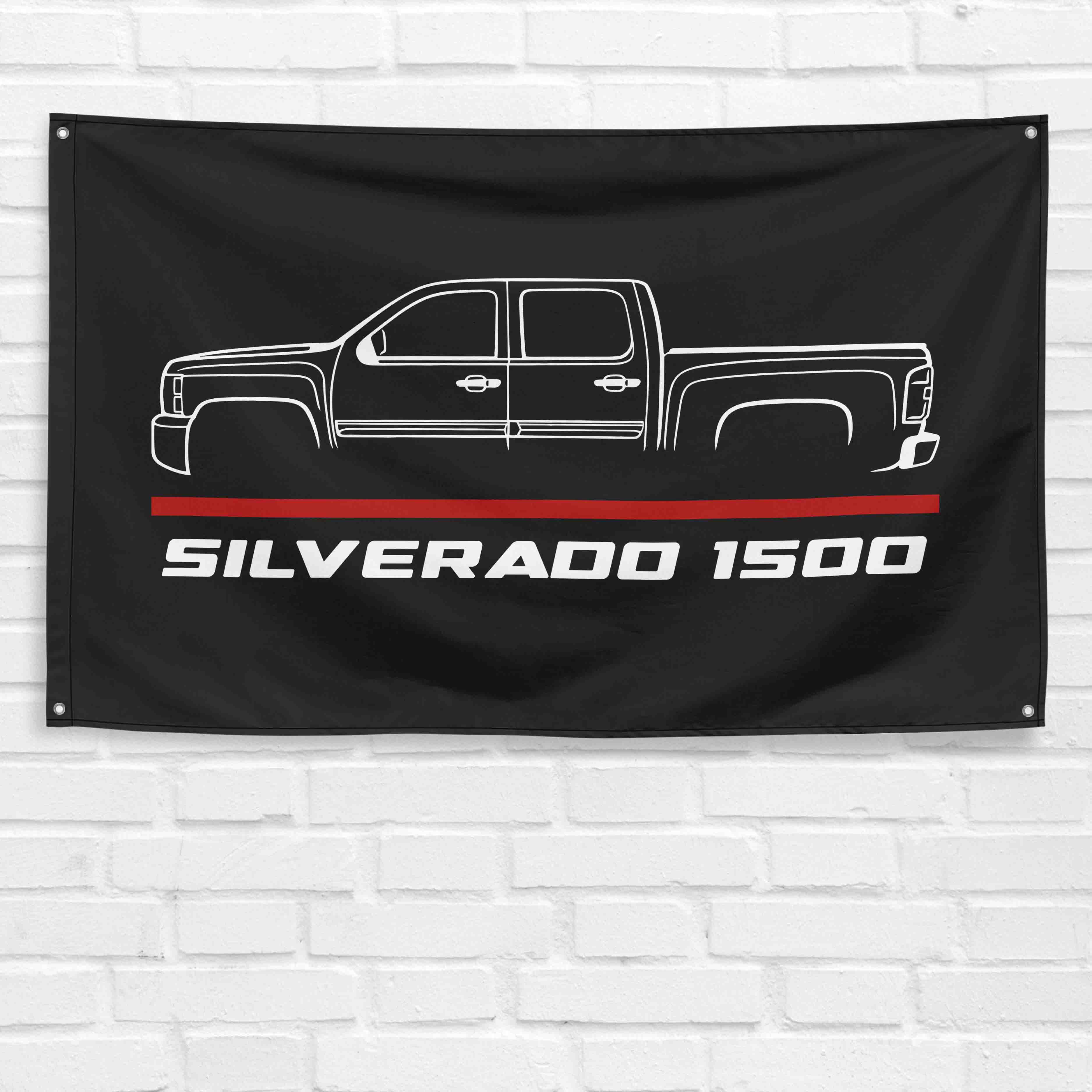 Silverado 1500 Truck 2010 3x5 ft Flag Garage Wall Decor Birthday Gift Banner