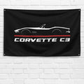 Corvette C3 Convertible 1968-1972 3x5 ft Flag Garage Wall Decor Banner