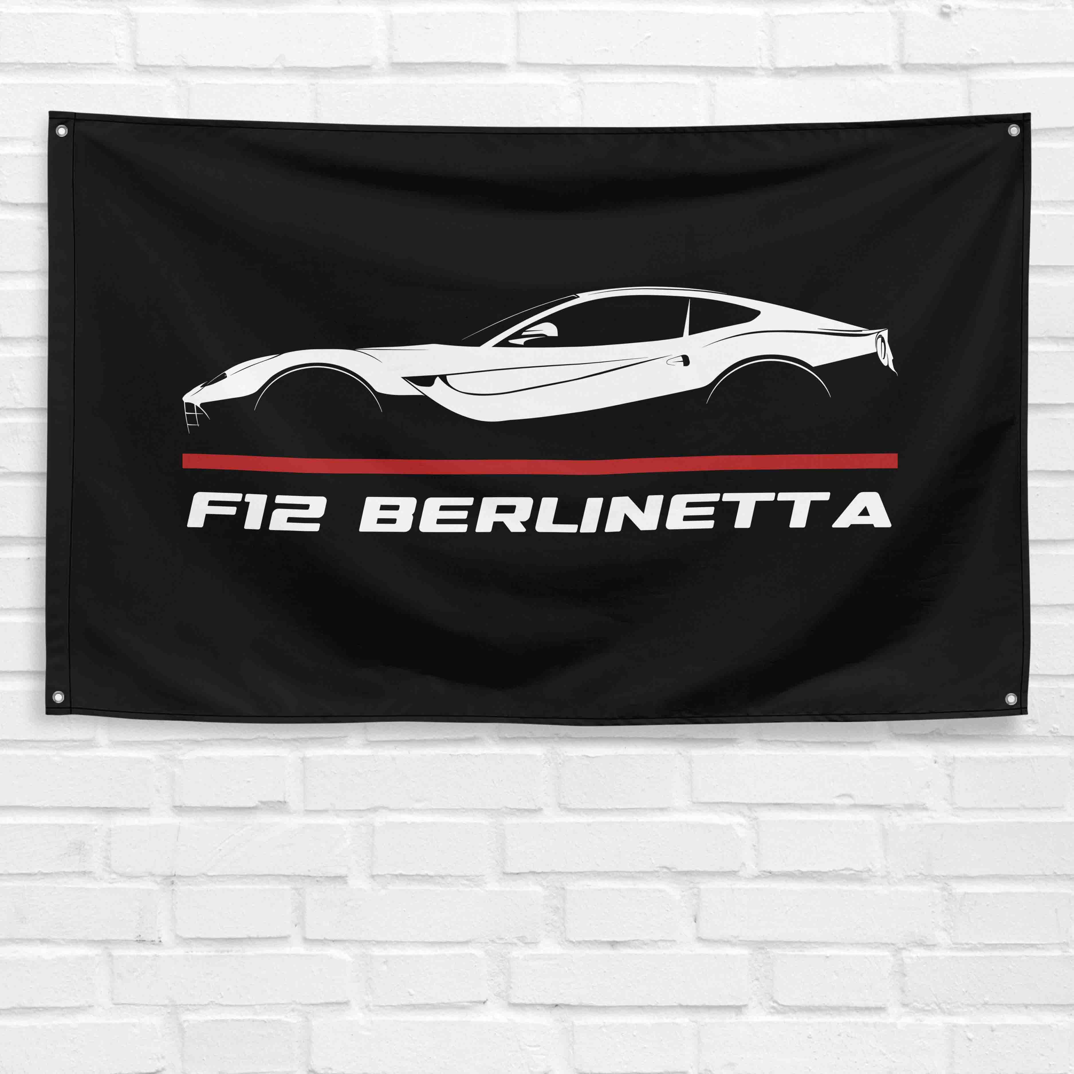 F12 Berlinetta 2012-2017 3x5 ft Flag Garage Wall Decor Birthday Gift Banner