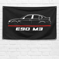 E90 M3 3x5 ft Flag Garage Wall Decor Birthday Gift Banner