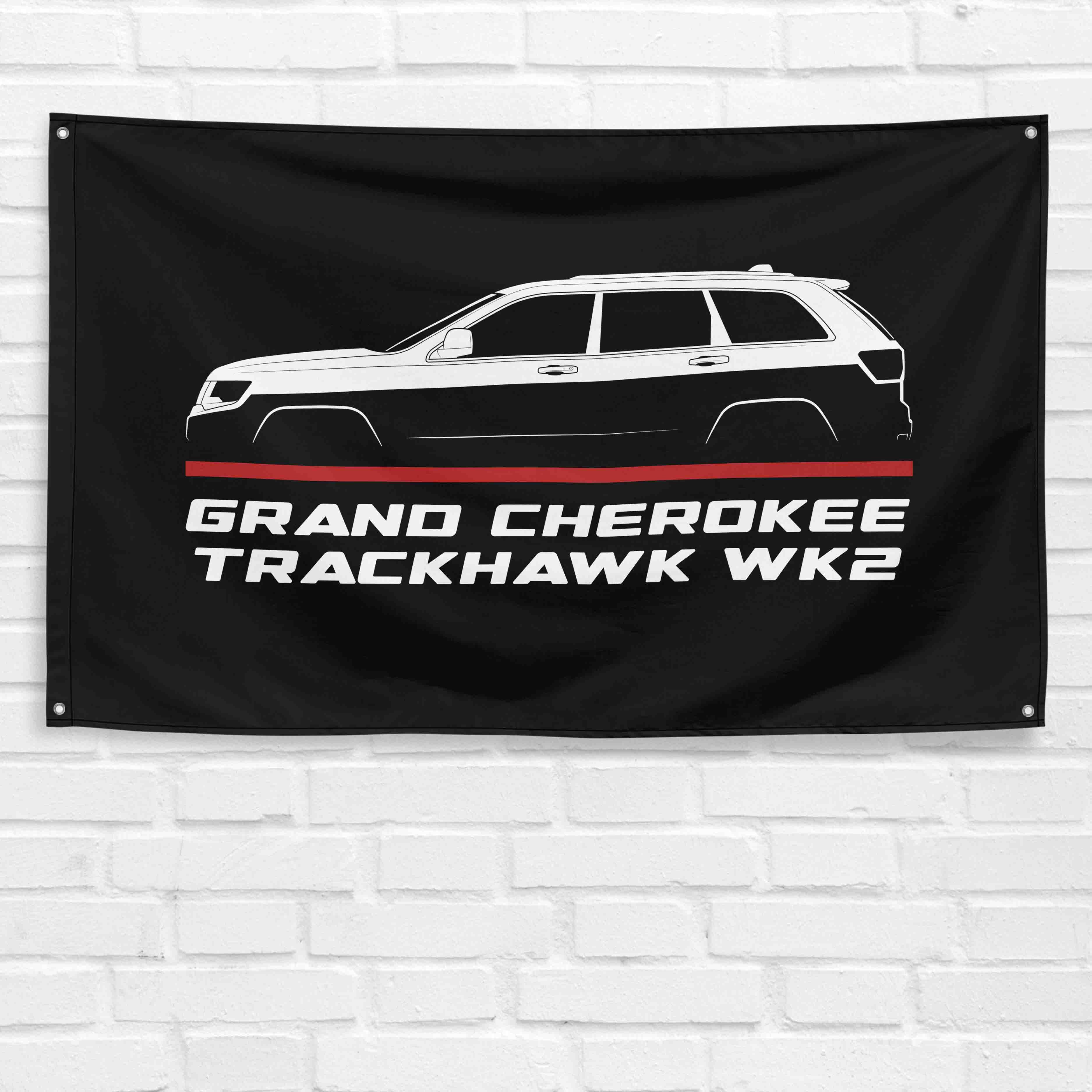 Grand Cherokee Trackhawk WK2 2014-2020 3x5 ft Flag Garage Wall Decor Banner