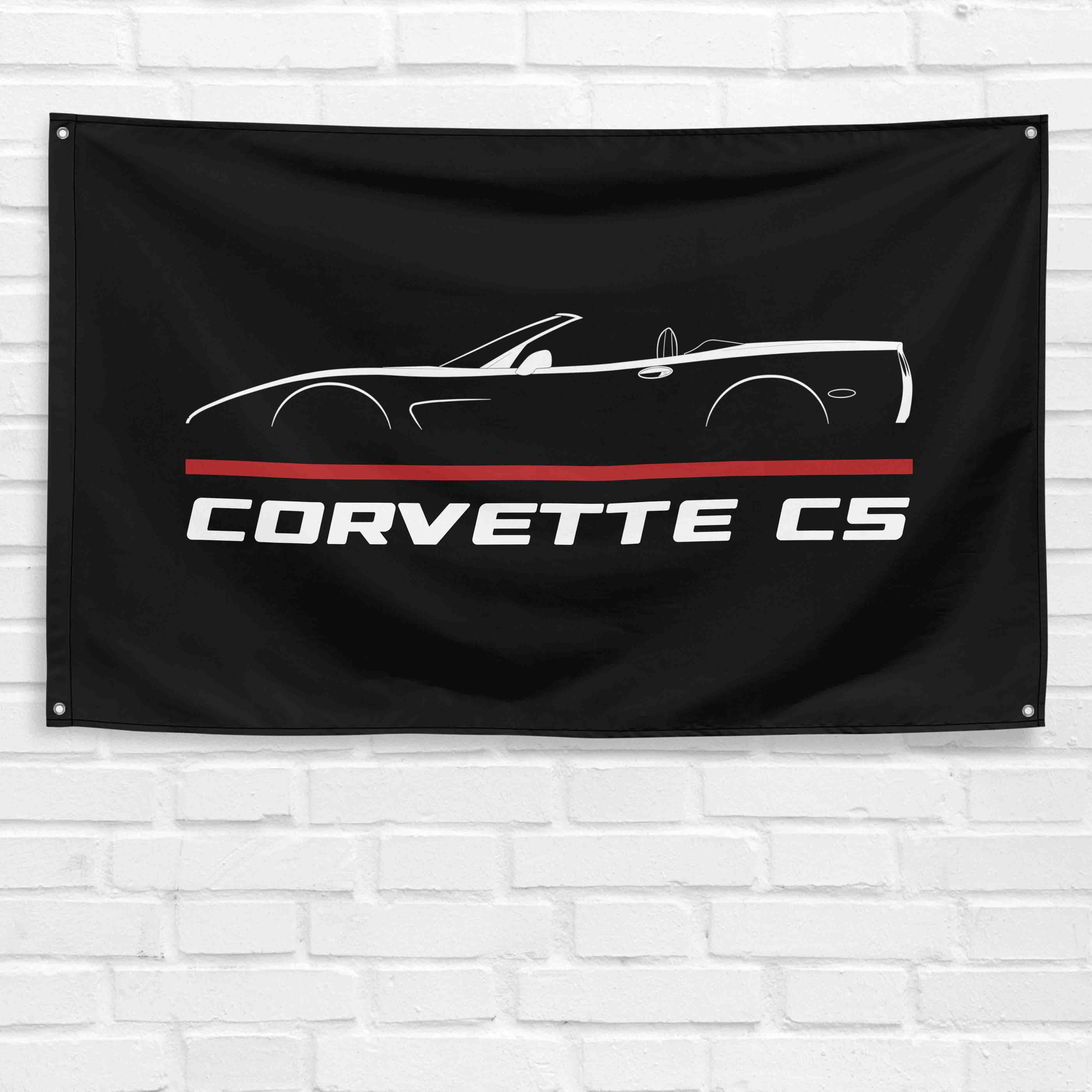 Corvette C5 Convertible 1997-2004 3x5 ft Flag Garage Wall Decor Banner