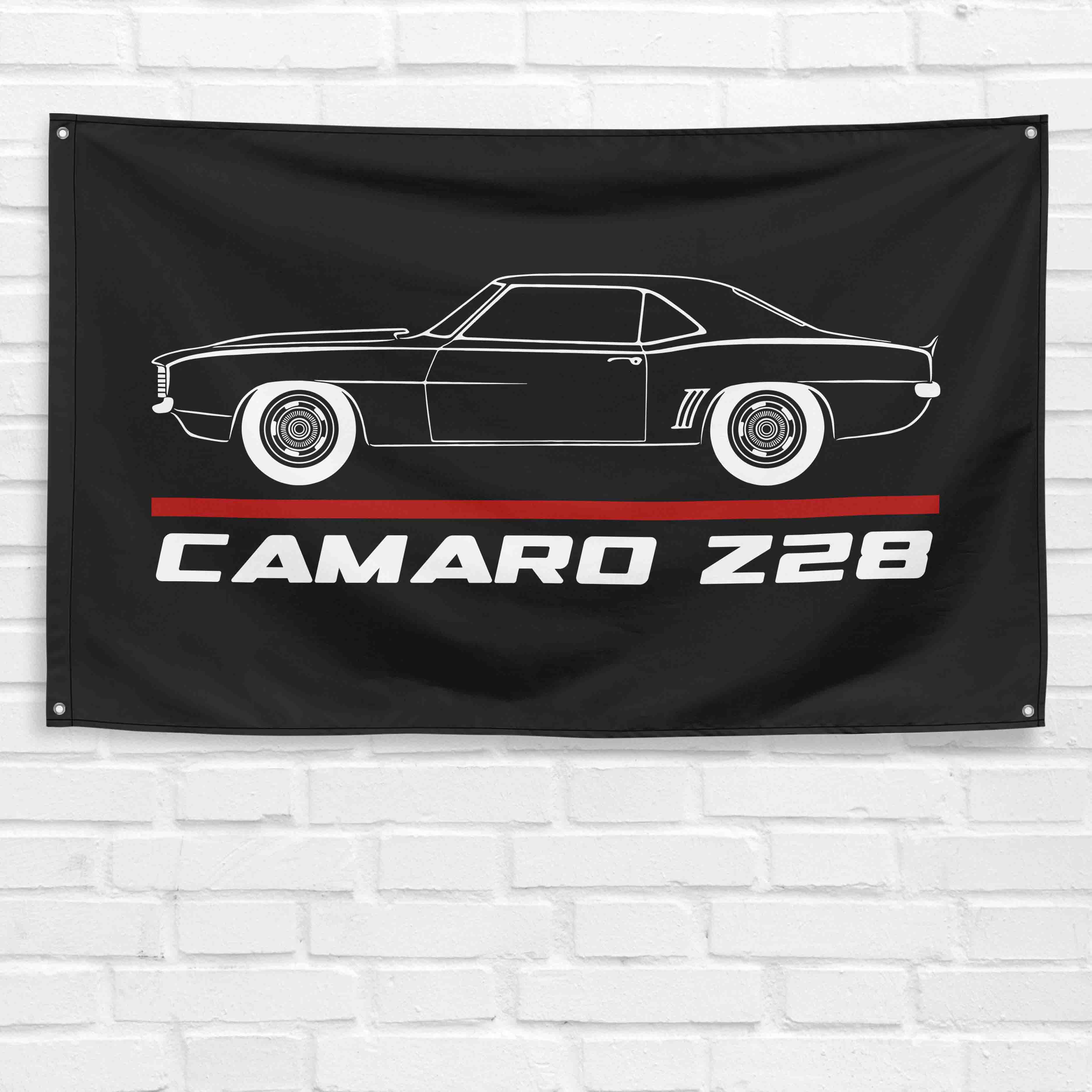 Camaro Z28 1969 3x5 ft Flag Garage Wall Decor Birthday Gift Banner