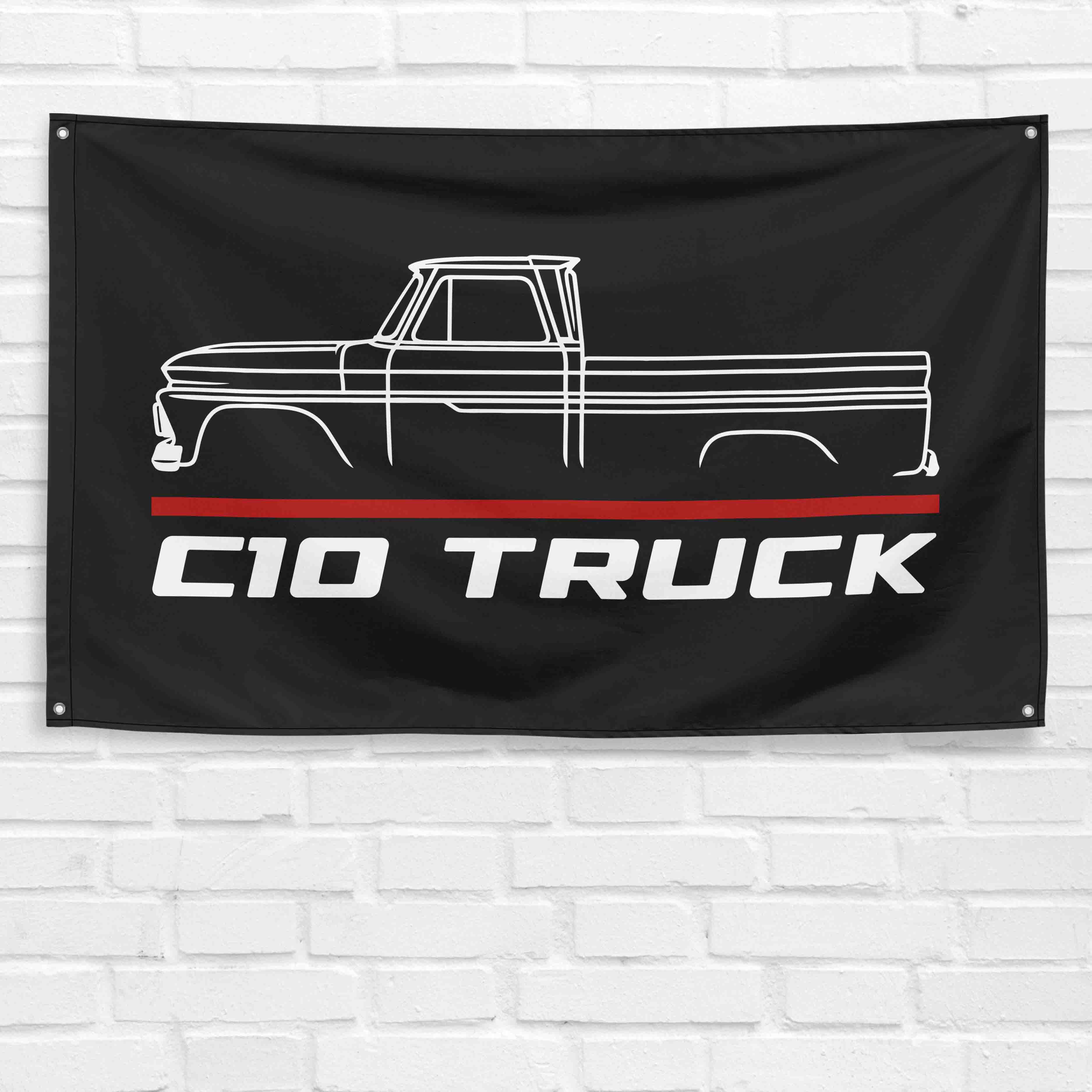 C10 Truck 1965 Thick 3x5 ft Flag Garage Wall Decor Birthday Gift Banner