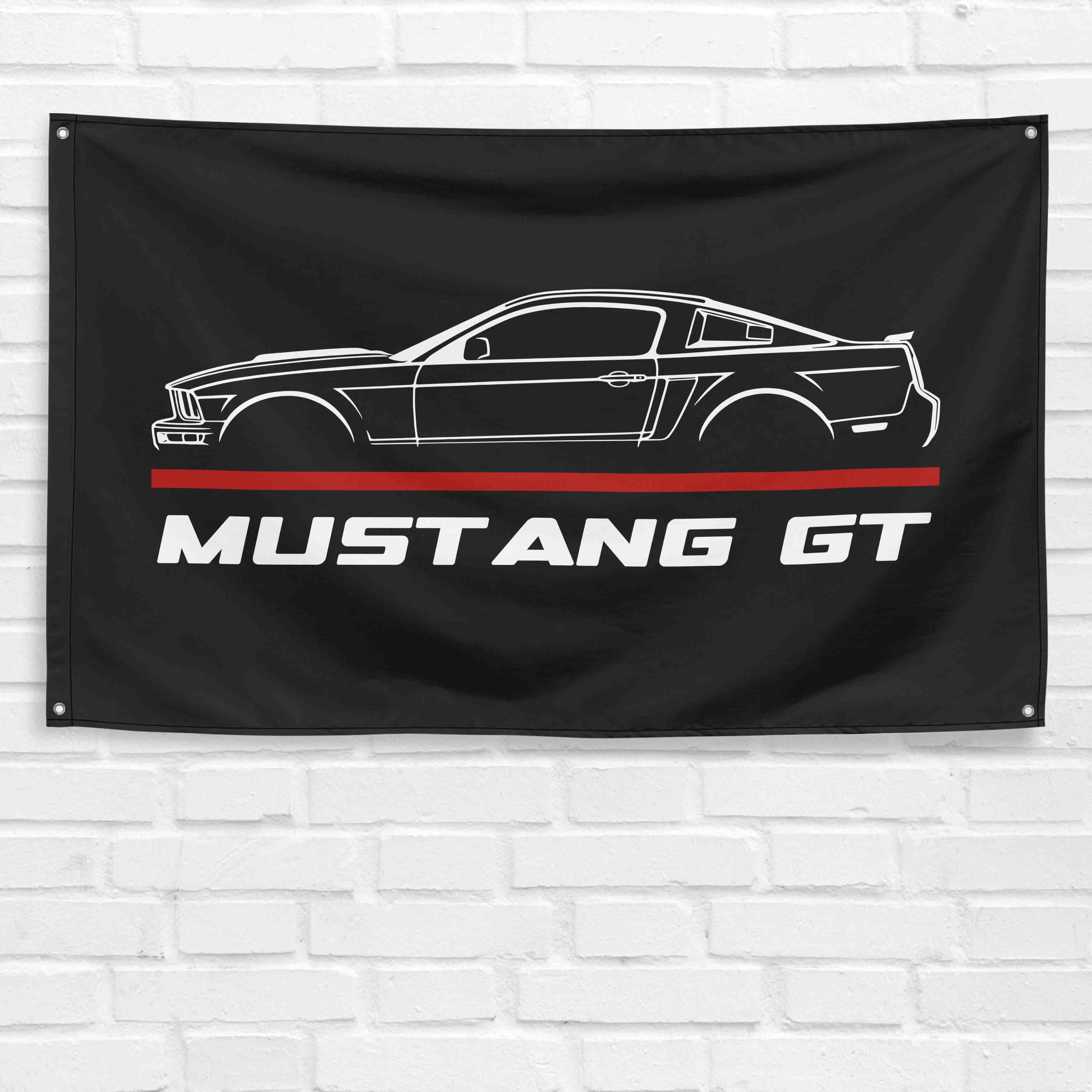 Mustang GT 2007 Quarter Scoops 3x5 ft Flag Garage Wall Decor Banner