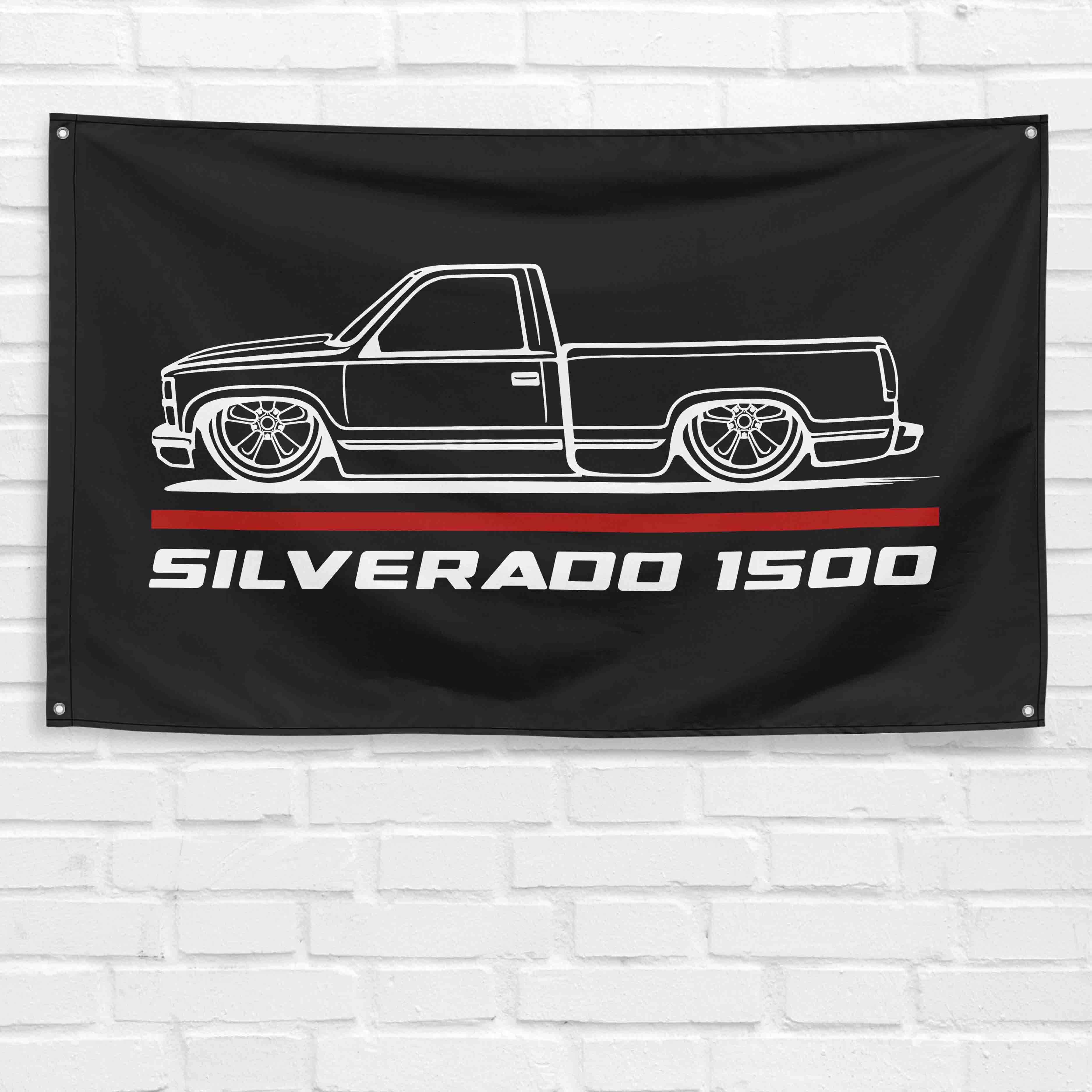 Silverado 1500 Truck 3x5 ft Flag Garage Wall Decor Birthday Gift Banner