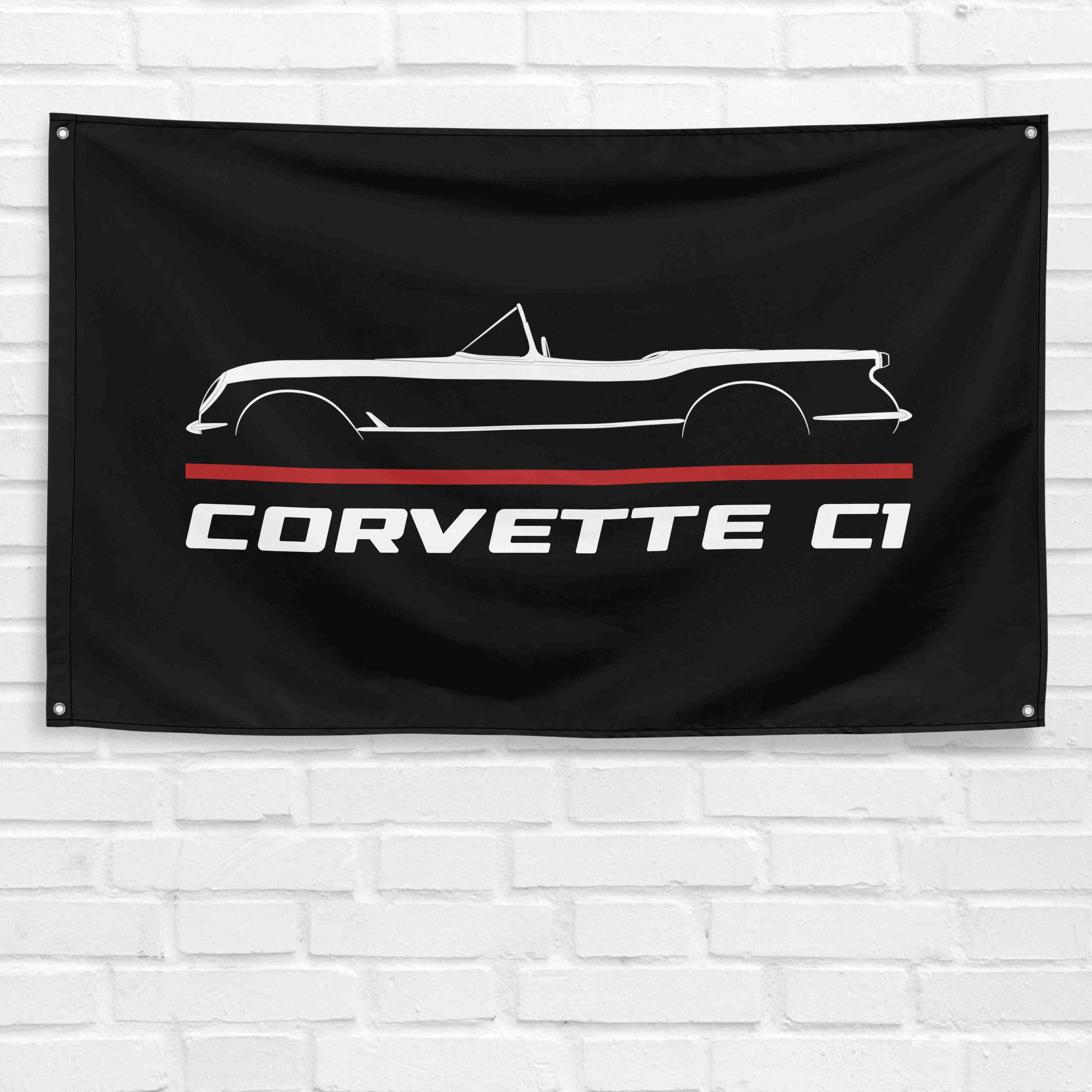 Corvette C1 1953-1955 3x5 ft Flag Garage Wall Decor Birthday Gift Banner