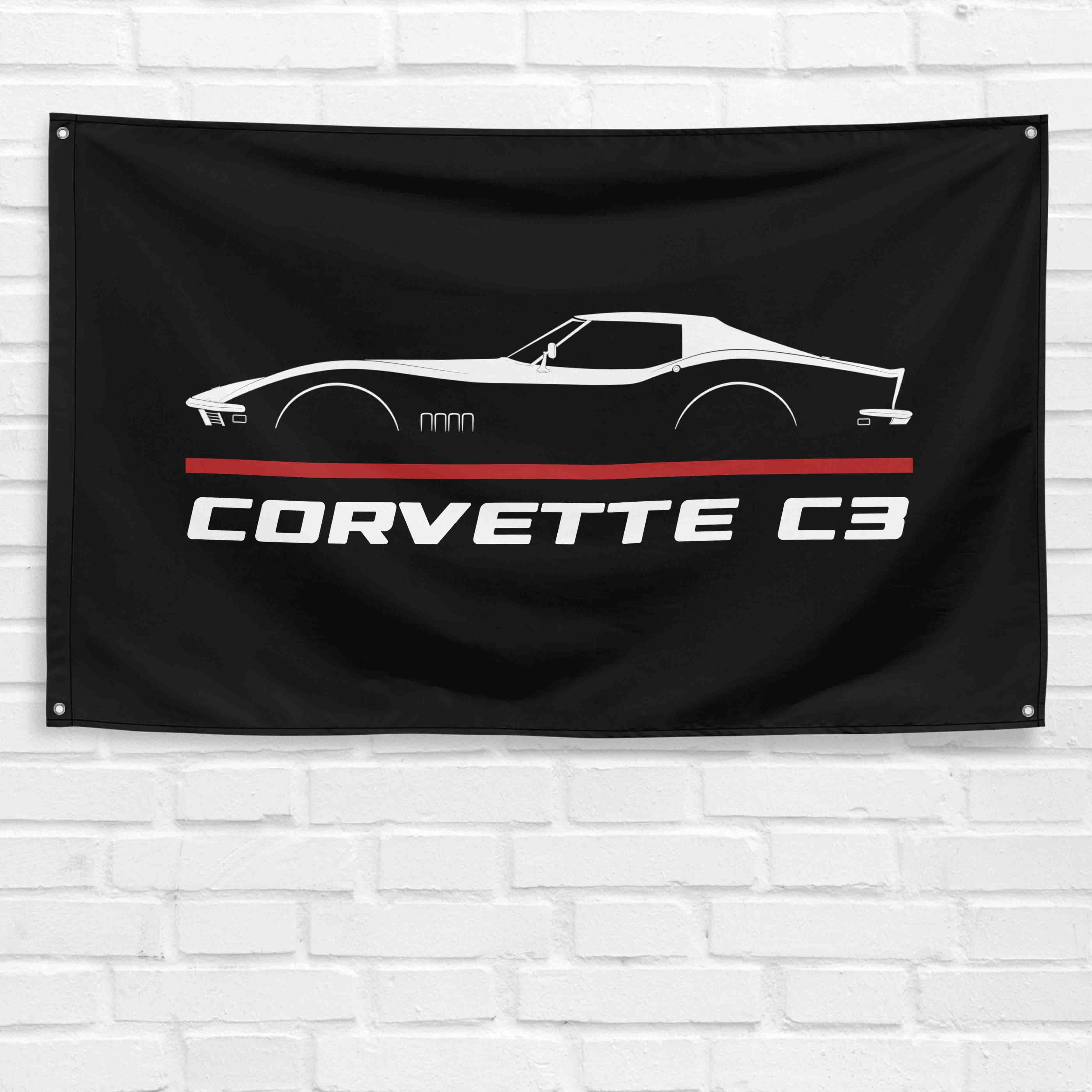 Corvette C3 1968-1972 3x5 ft Flag Garage Wall Decor Birthday Gift Banner