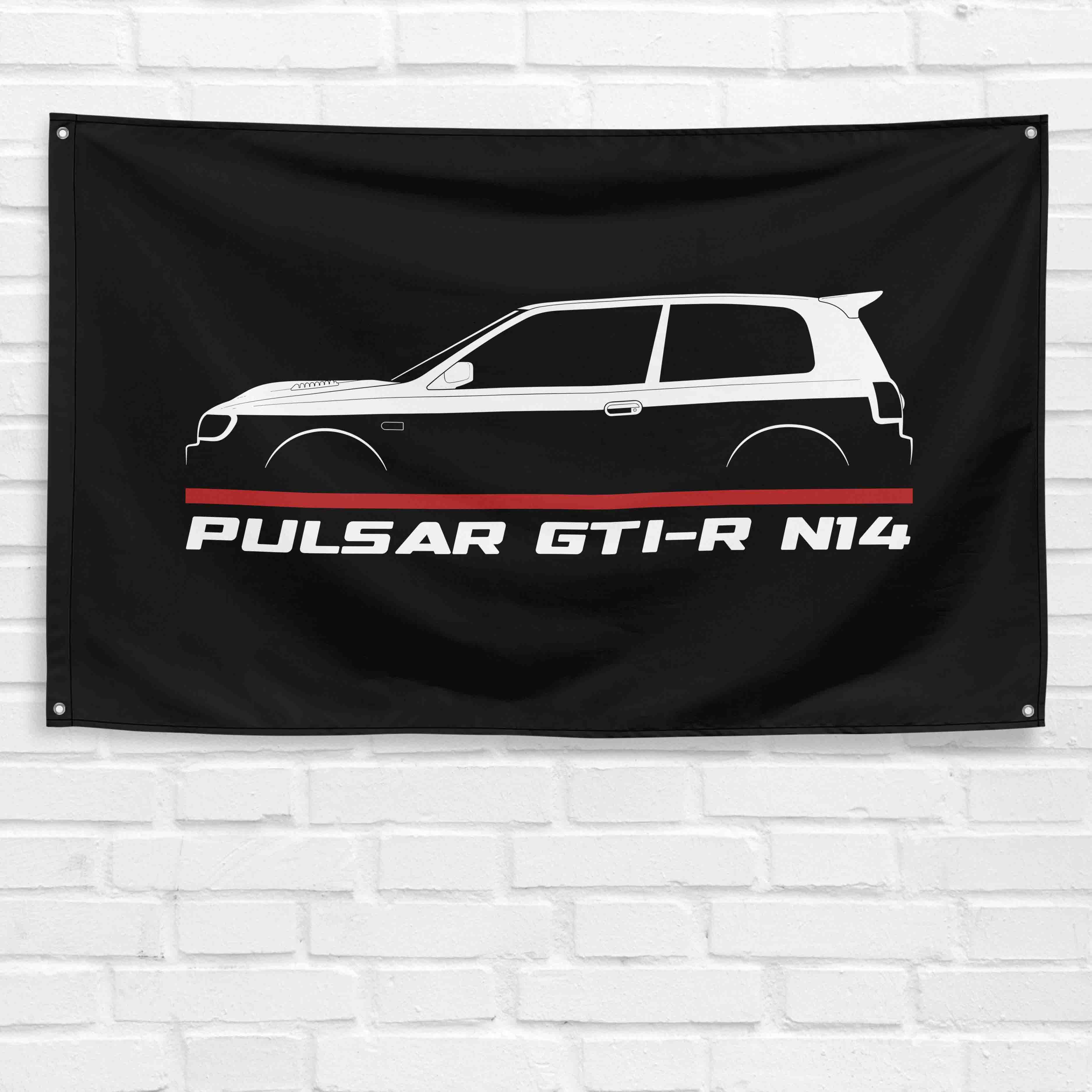 Pulsar GTI-R N14 1990-1994 3x5 ft Flag Garage Wall Decor Birthday Gift Banner