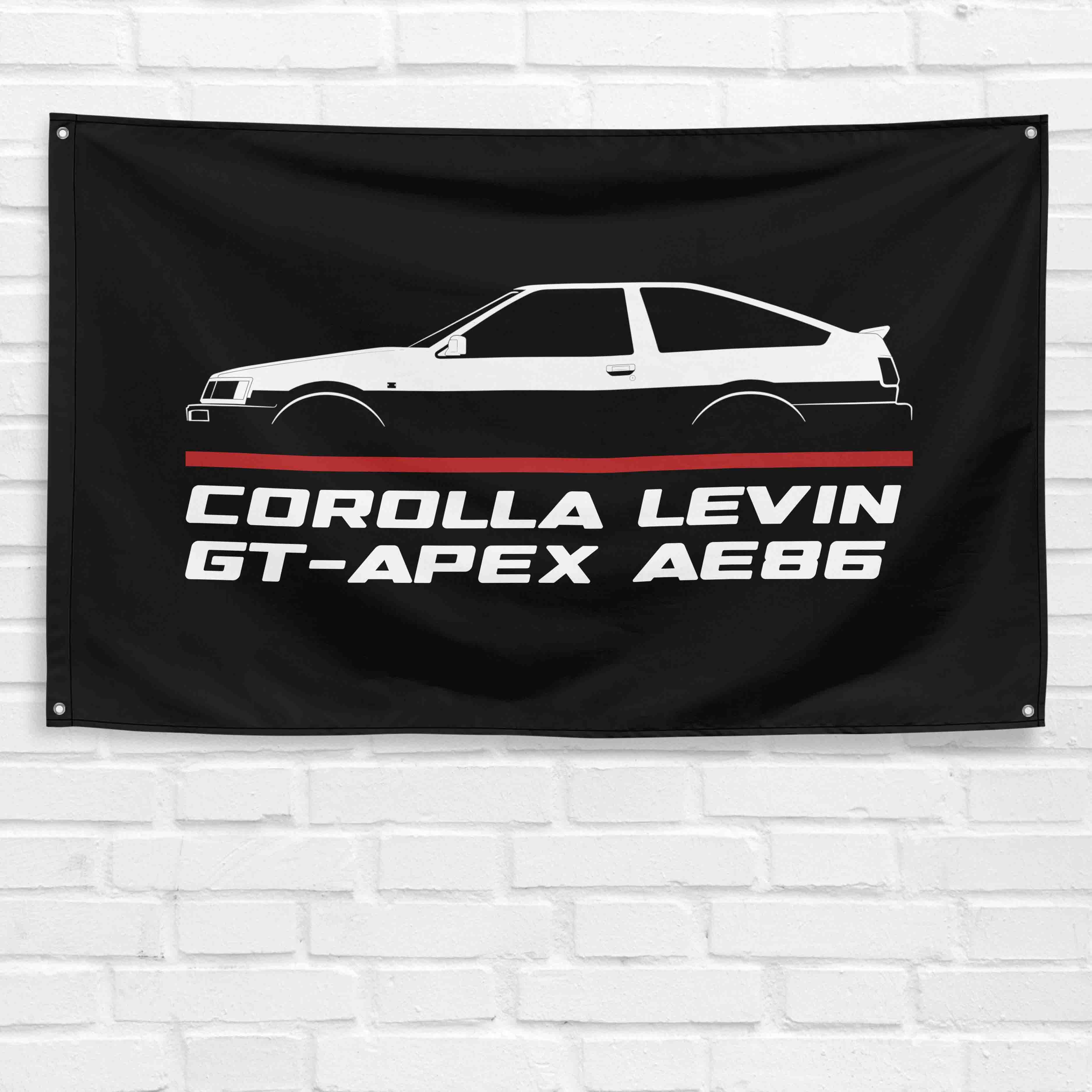 Corolla Levin GT-Apex AE86 1984-1987 3x5 ft Flag Garage Wall Decor Banner