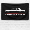Cortina Mk II 1966-1970 3x5 ft Flag Garage Wall Decor Birthday Gift Banner