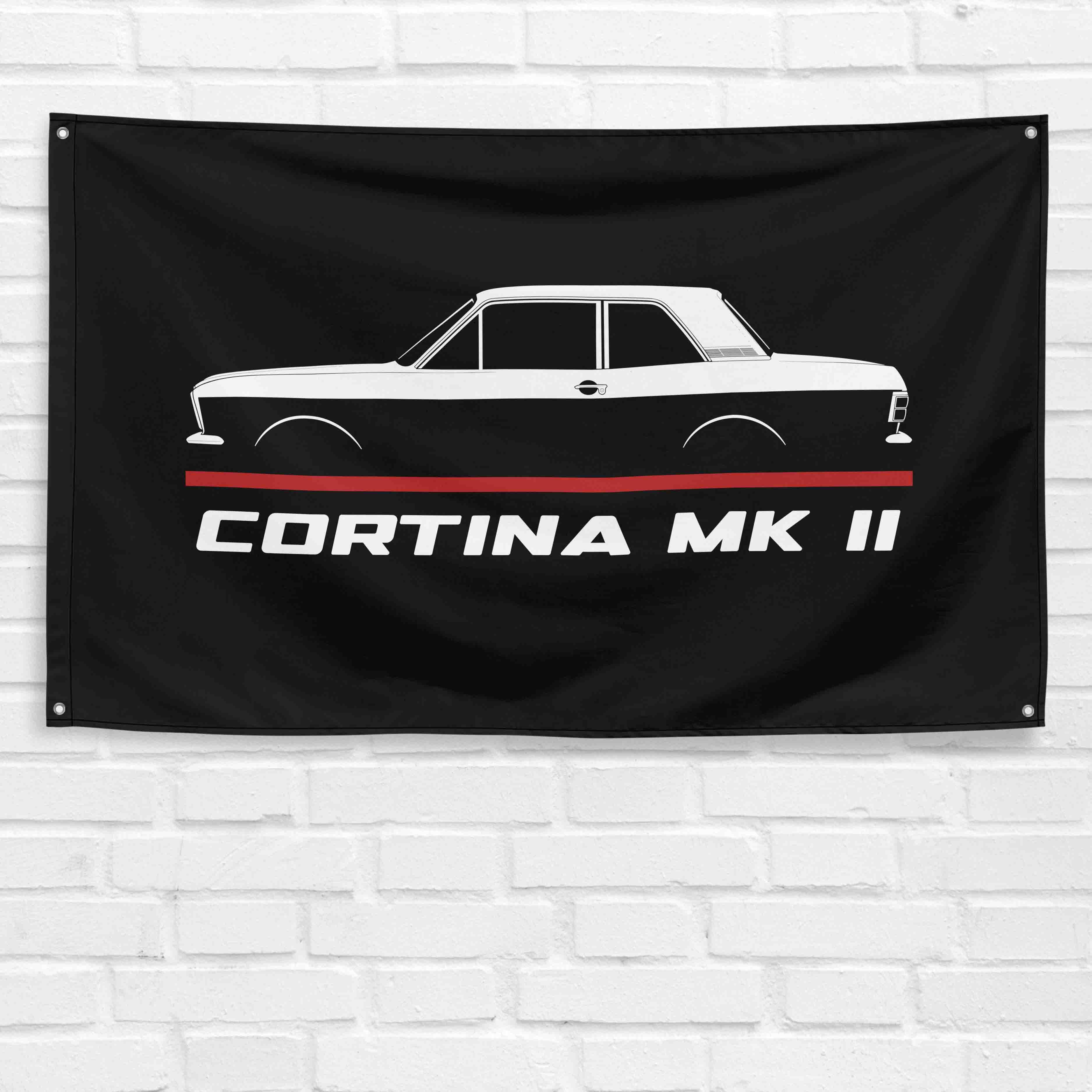 Cortina Mk II 1966-1970 3x5 ft Flag Garage Wall Decor Birthday Gift Banner
