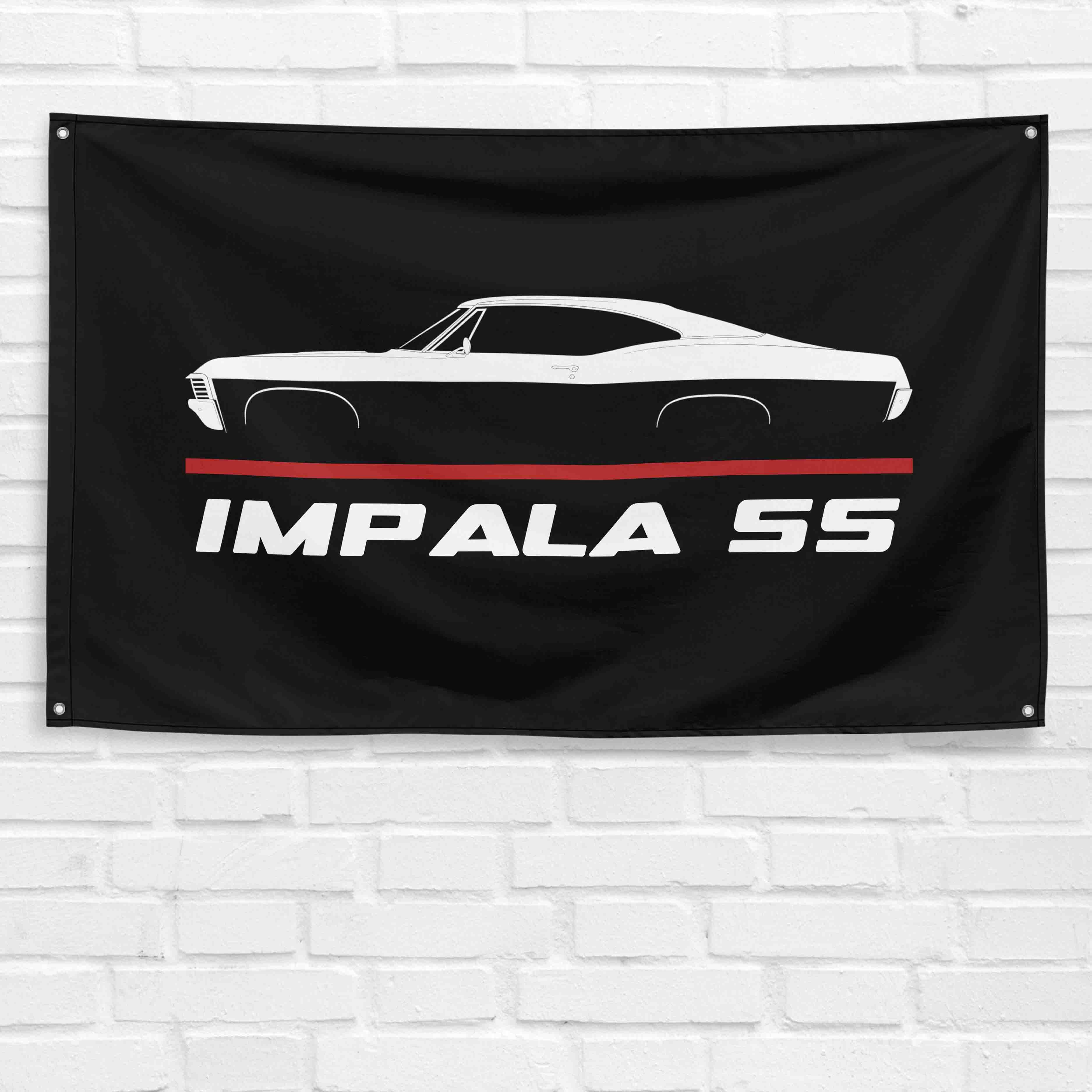 Impala SS 1967 3x5 ft Flag Garage Wall Decor Birthday Gift Banner