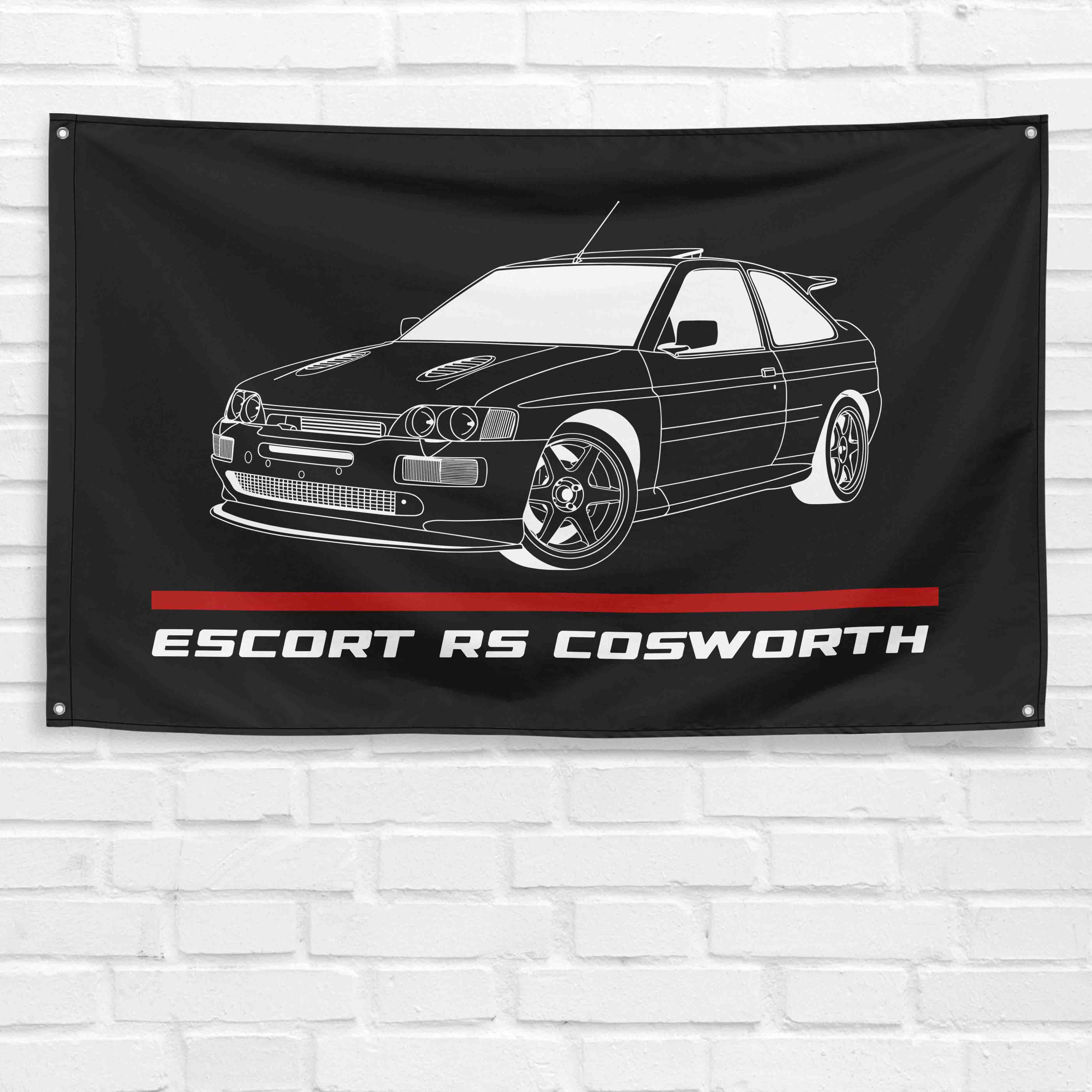 Escort RS Cosworth Sierra 3x5 ft Flag Garage Wall Decor Birthday Gift Banner