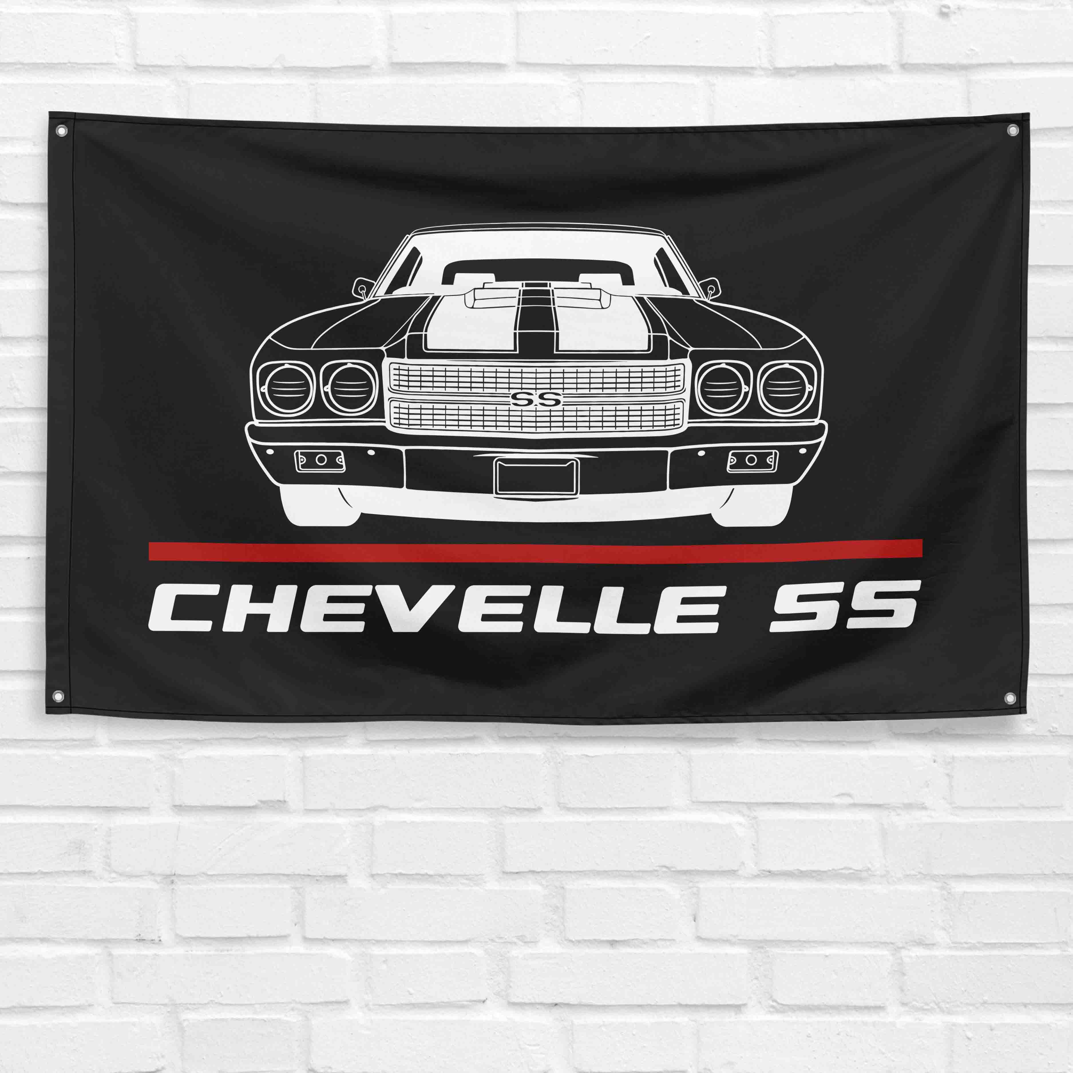 Chevelle SS 1970 3x5 ft Flag Garage Wall Decor Birthday Gift Banner