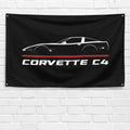 Corvette C4 1991-1996 3x5 ft Flag Garage Wall Decor Birthday Gift Banner