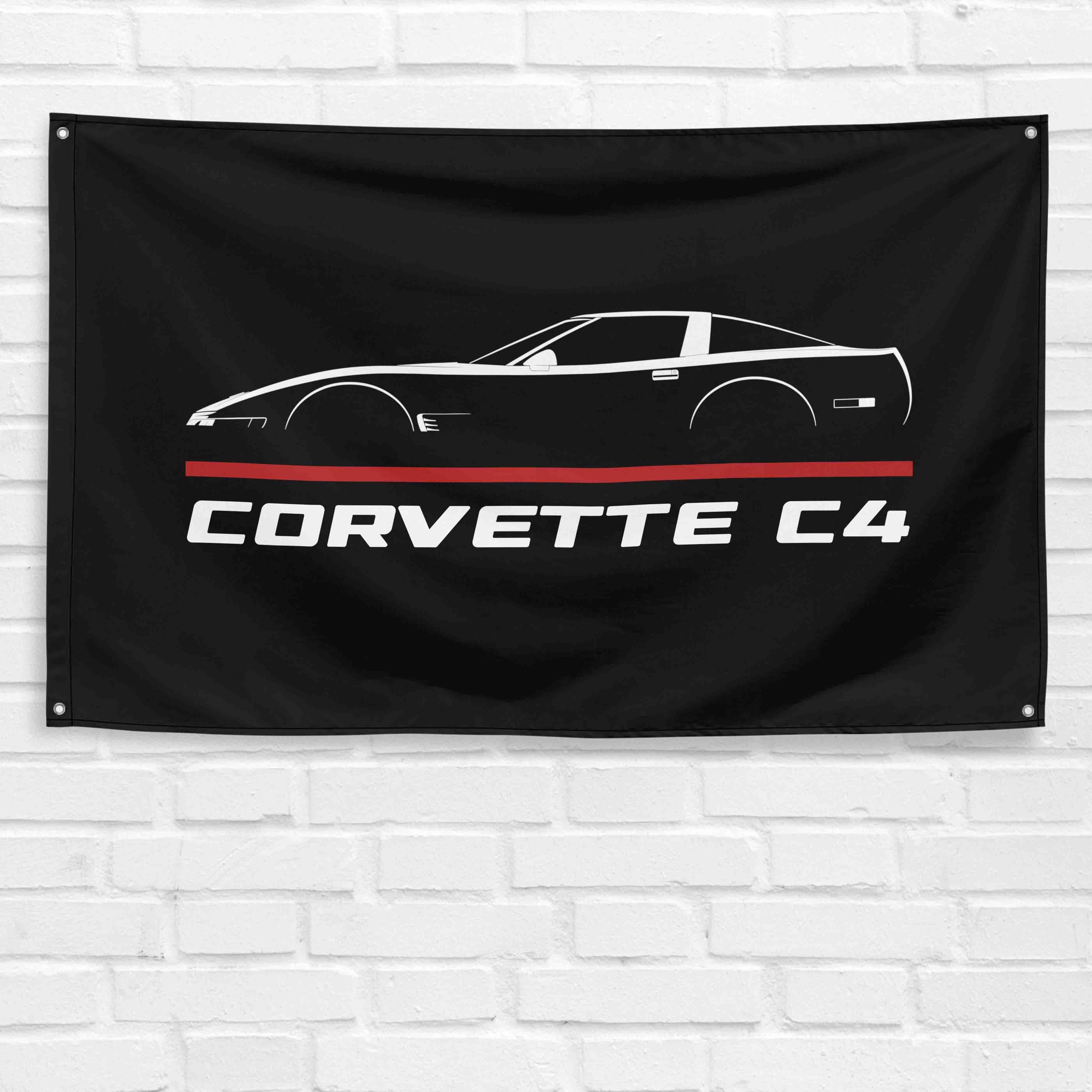 Corvette C4 1991-1996 3x5 ft Flag Garage Wall Decor Birthday Gift Banner