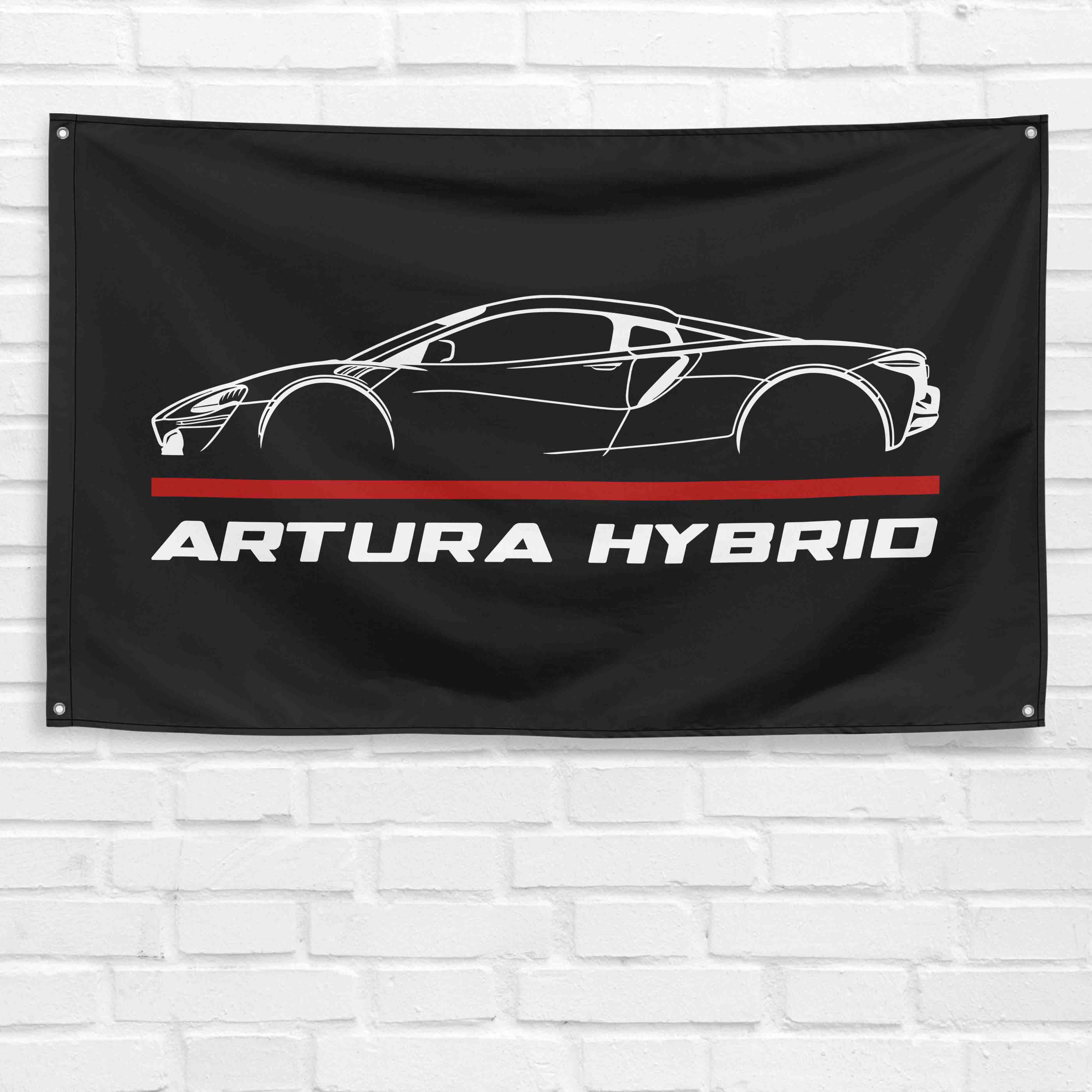 Artura Hybrid Supercar 3x5 ft Flag Garage Wall Decor Birthday Gift Banner