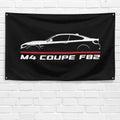 M4 Coupe F82 2013-2020 3x5 ft Flag Garage Wall Decor Birthday Gift Banner
