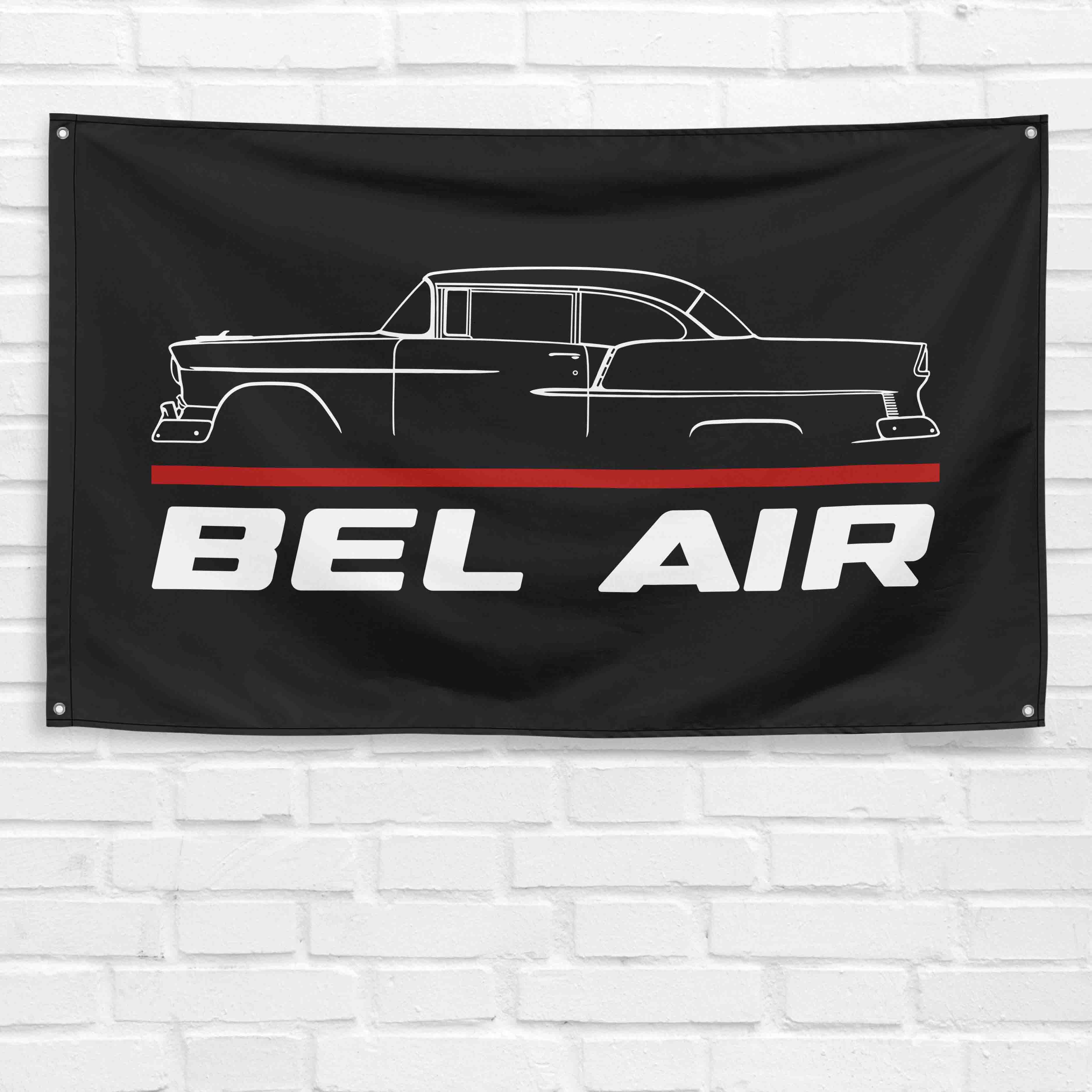 Bel Air 1955 3x5 ft Flag Garage Wall Decor Birthday Gift Banner
