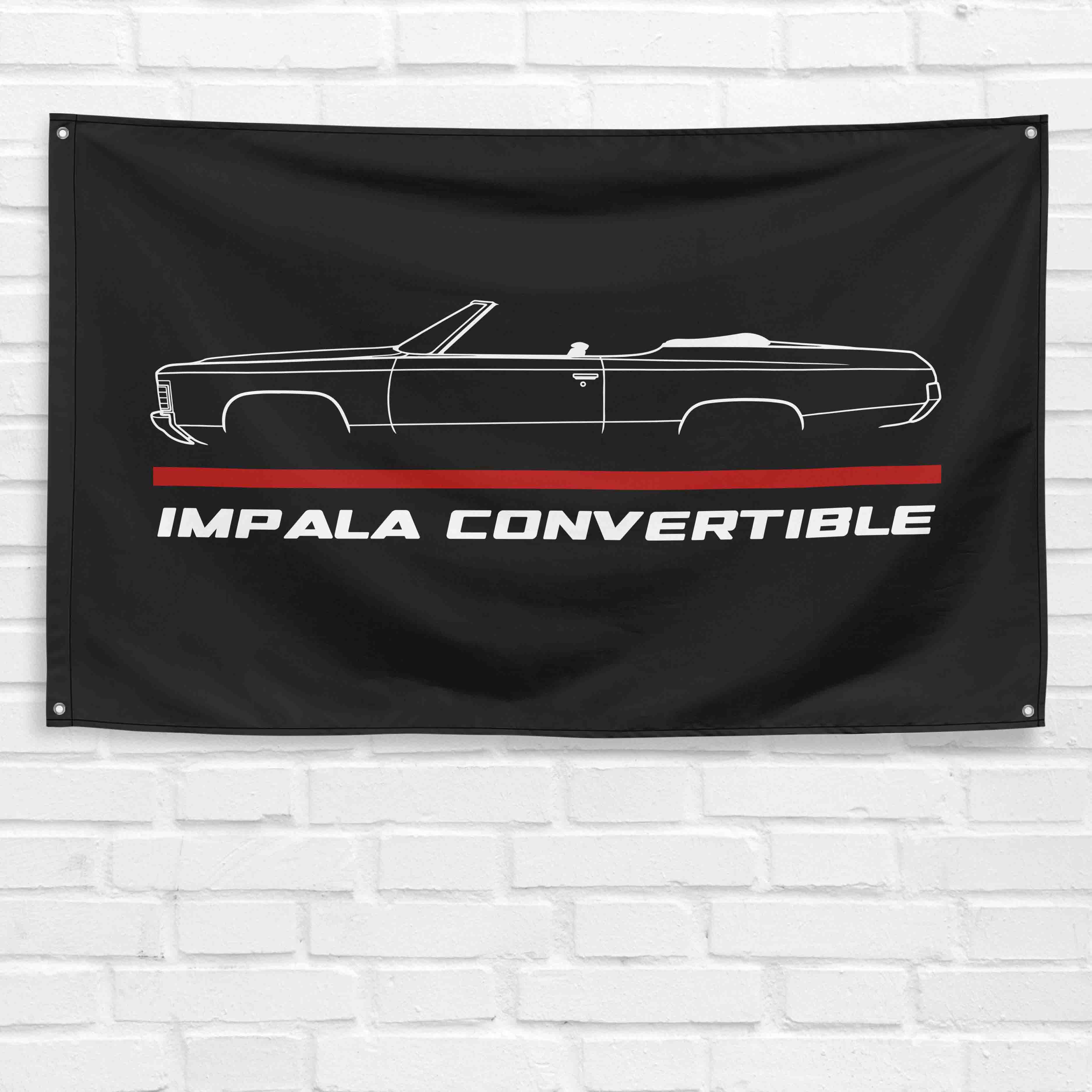 Impala Convertible 1971 3x5 ft Flag Garage Wall Decor Birthday Gift Banner