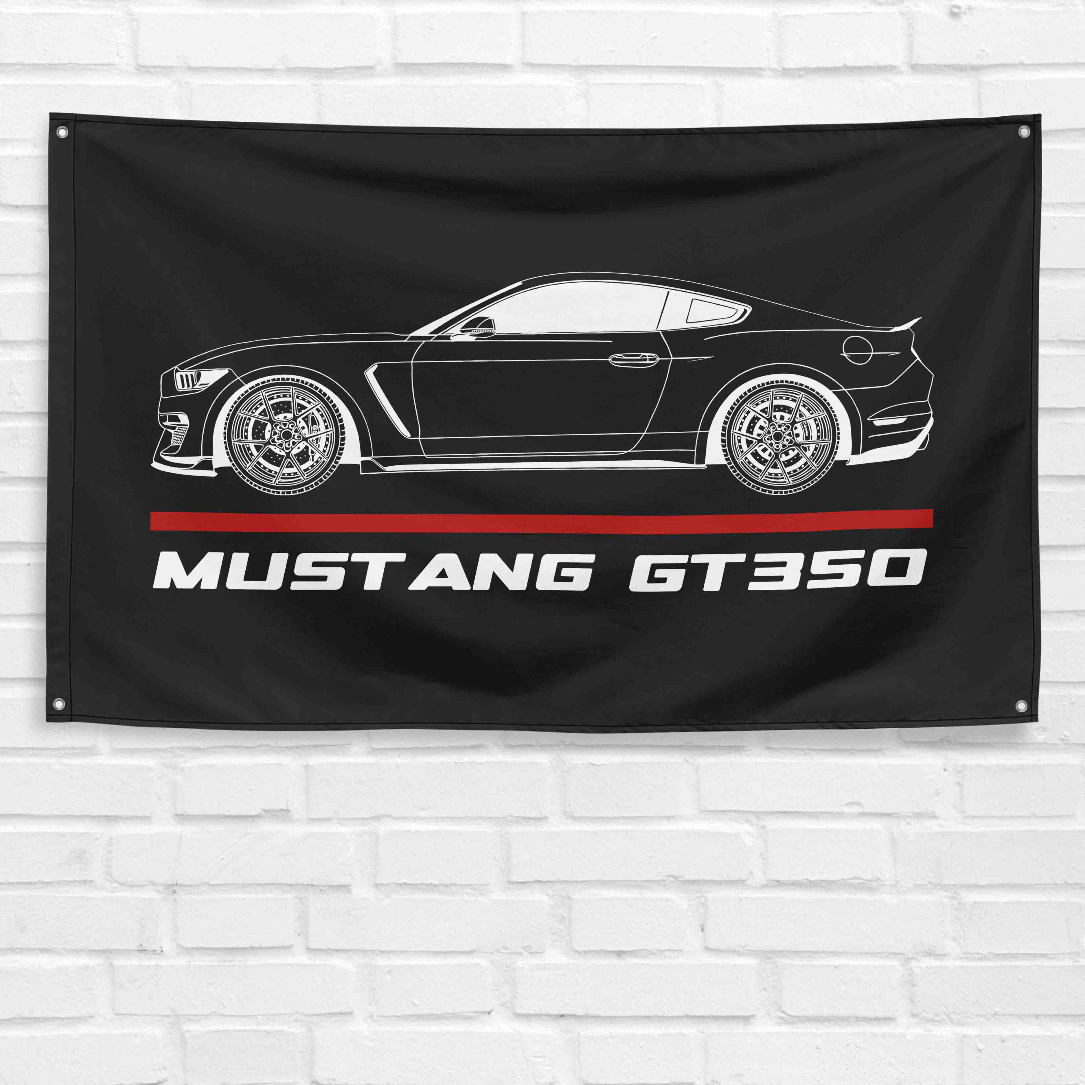 Mustang GT350 2019 3x5 ft Flag Garage Wall Decor Birthday Gift Banner
