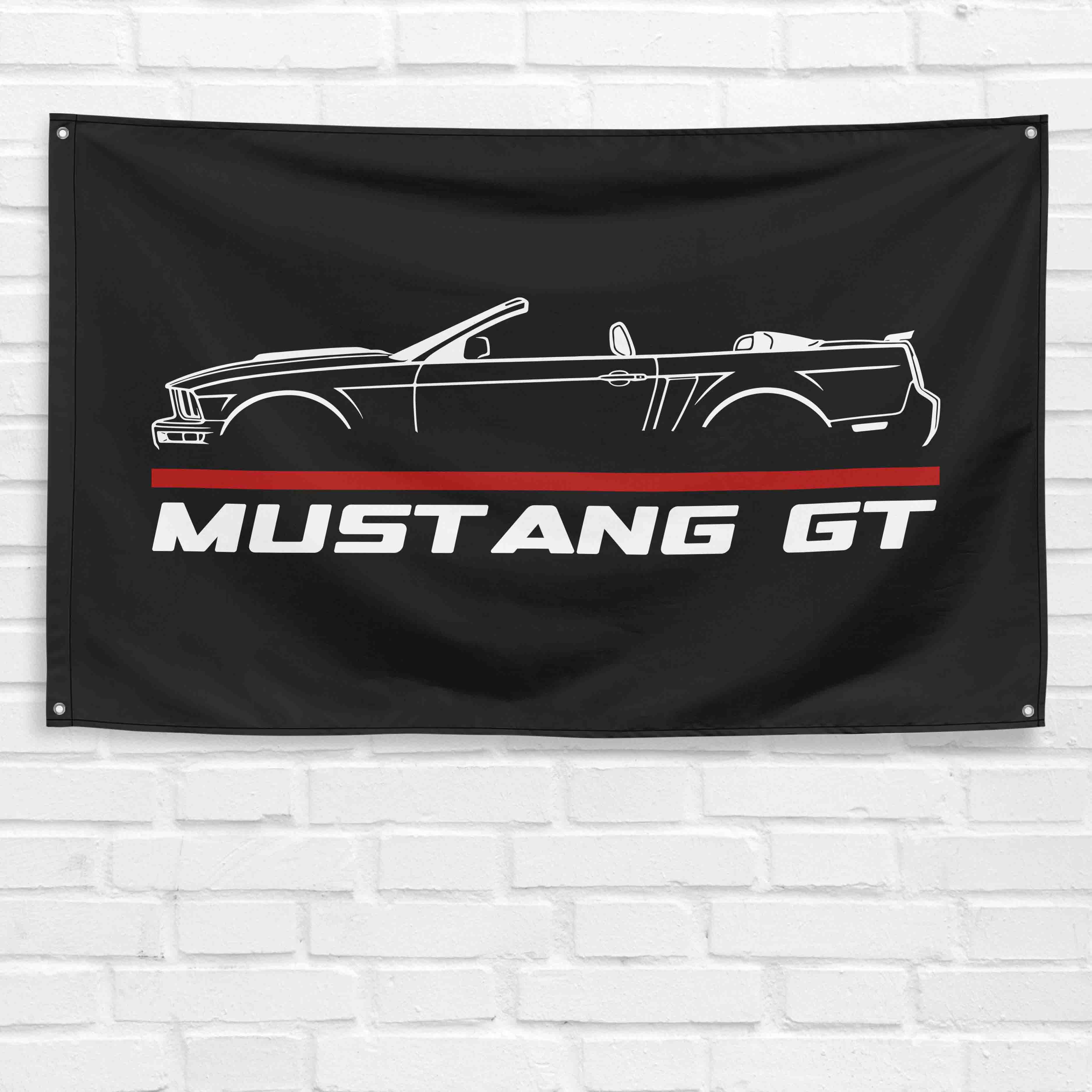 Mustang GT Convertible 2007 3x5 ft Flag Garage Wall Decor Birthday Gift Banner
