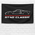 GT40 Classic Thick Race 3x5 ft Flag Garage Wall Decor Birthday Gift Banner