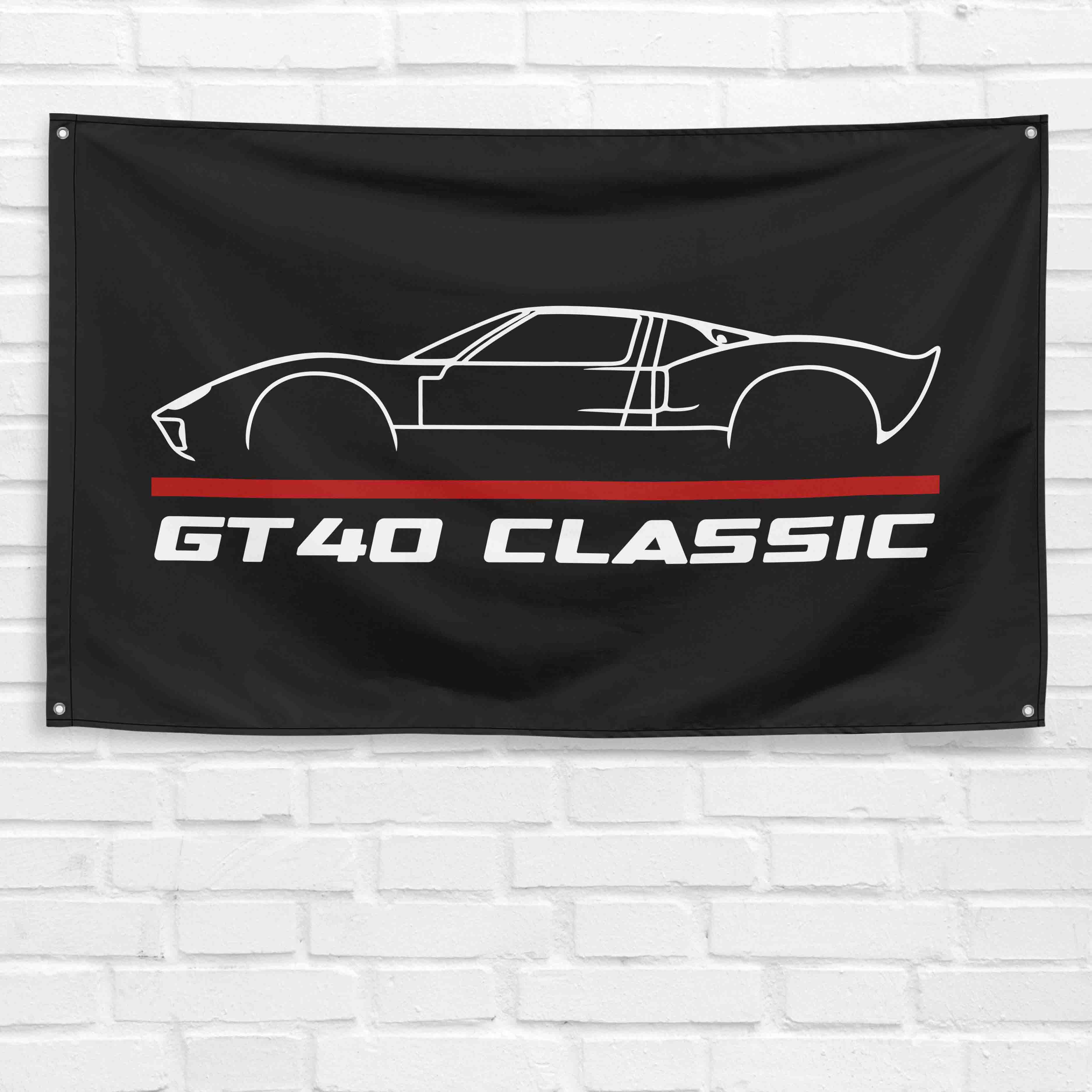 GT40 Classic Thick Race 3x5 ft Flag Garage Wall Decor Birthday Gift Banner