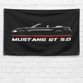 Mustang GT Convertible 2019 3x5 ft Flag Garage Wall Decor Birthday Gift Banner