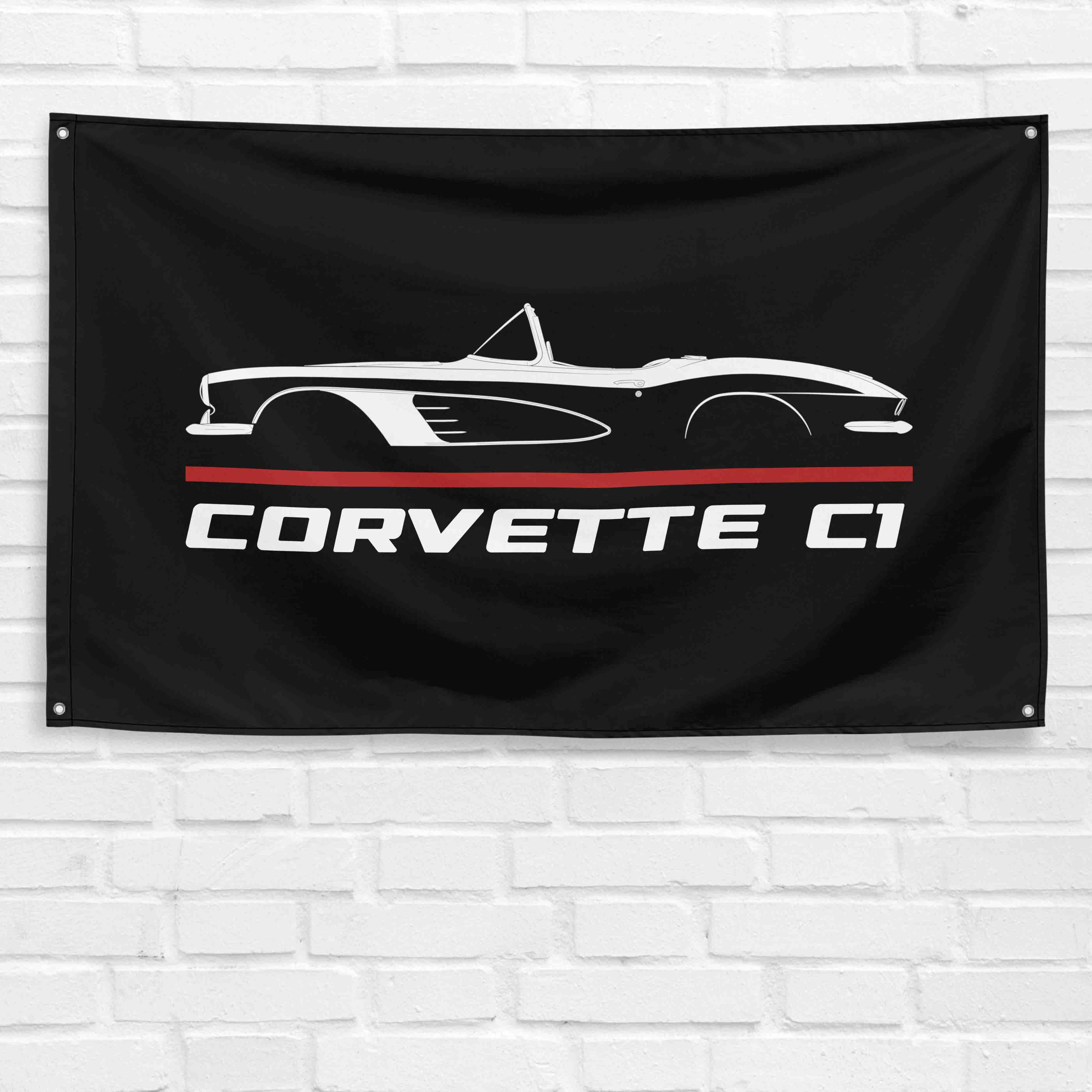 Corvette C1 1961-1962 3x5 ft Flag Garage Wall Decor Birthday Gift Banner