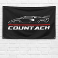 Countach 3x5 ft Flag Garage Wall Decor Birthday Gift Banner