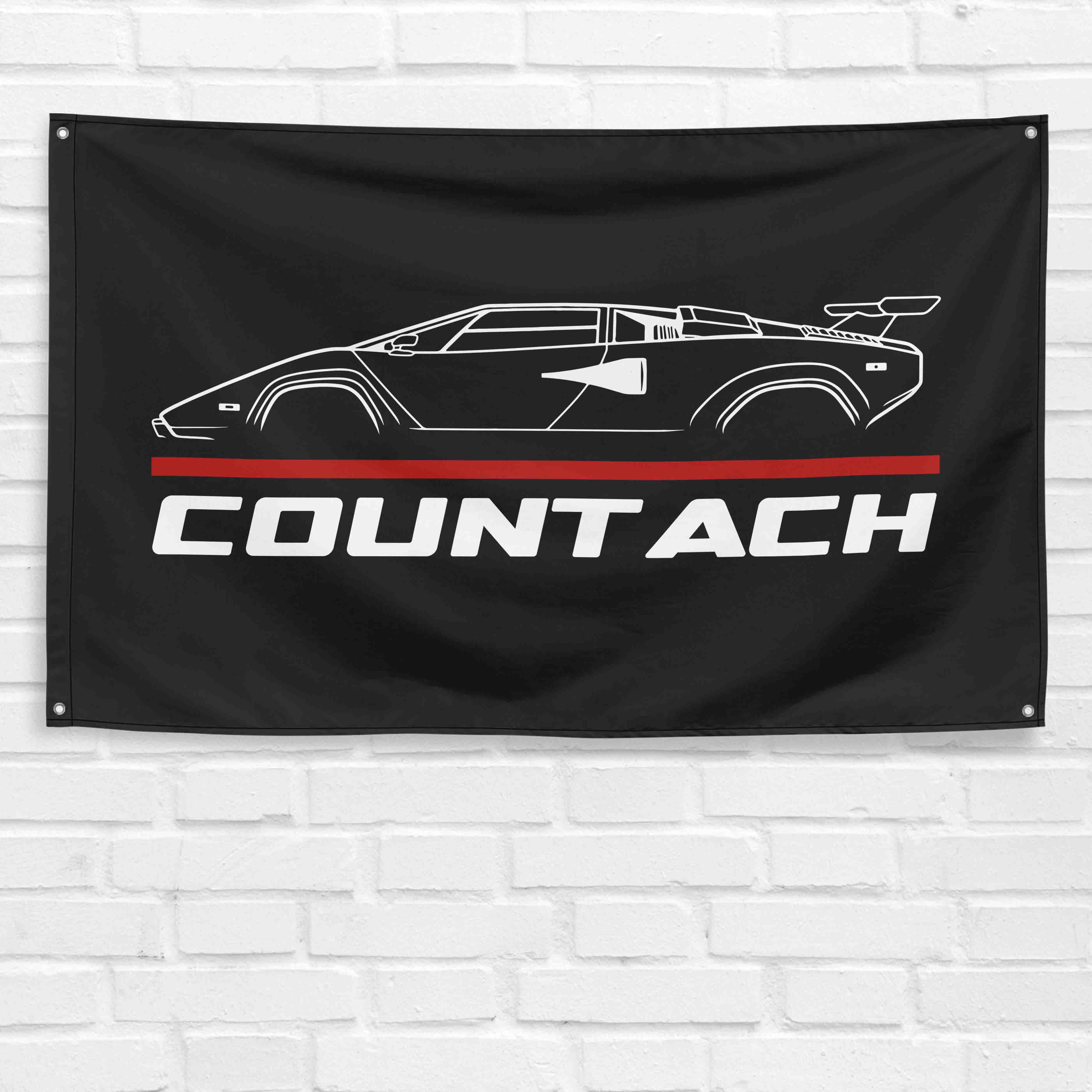 Countach 3x5 ft Flag Garage Wall Decor Birthday Gift Banner