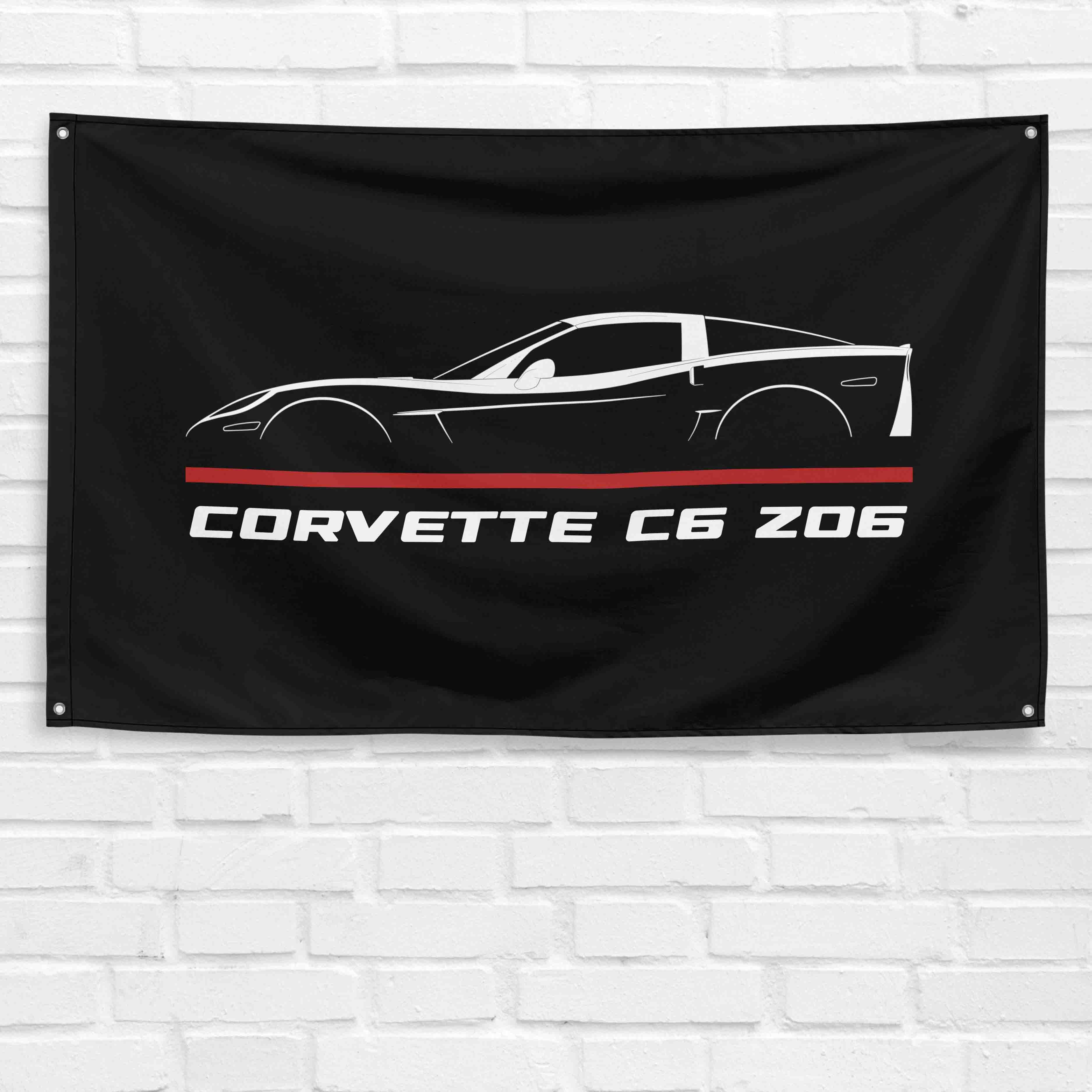Corvette C6 Z06 2006-2013 3x5 ft Flag Garage Wall Decor Birthday Gift Banner