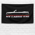 M3 Cabrio E30 1988-1991 3x5 ft Flag Garage Wall Decor Birthday Gift Banner