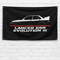 Lancer GSR Evolution III 1995-1996 3x5 ft Flag Garage Wall Decor Banner