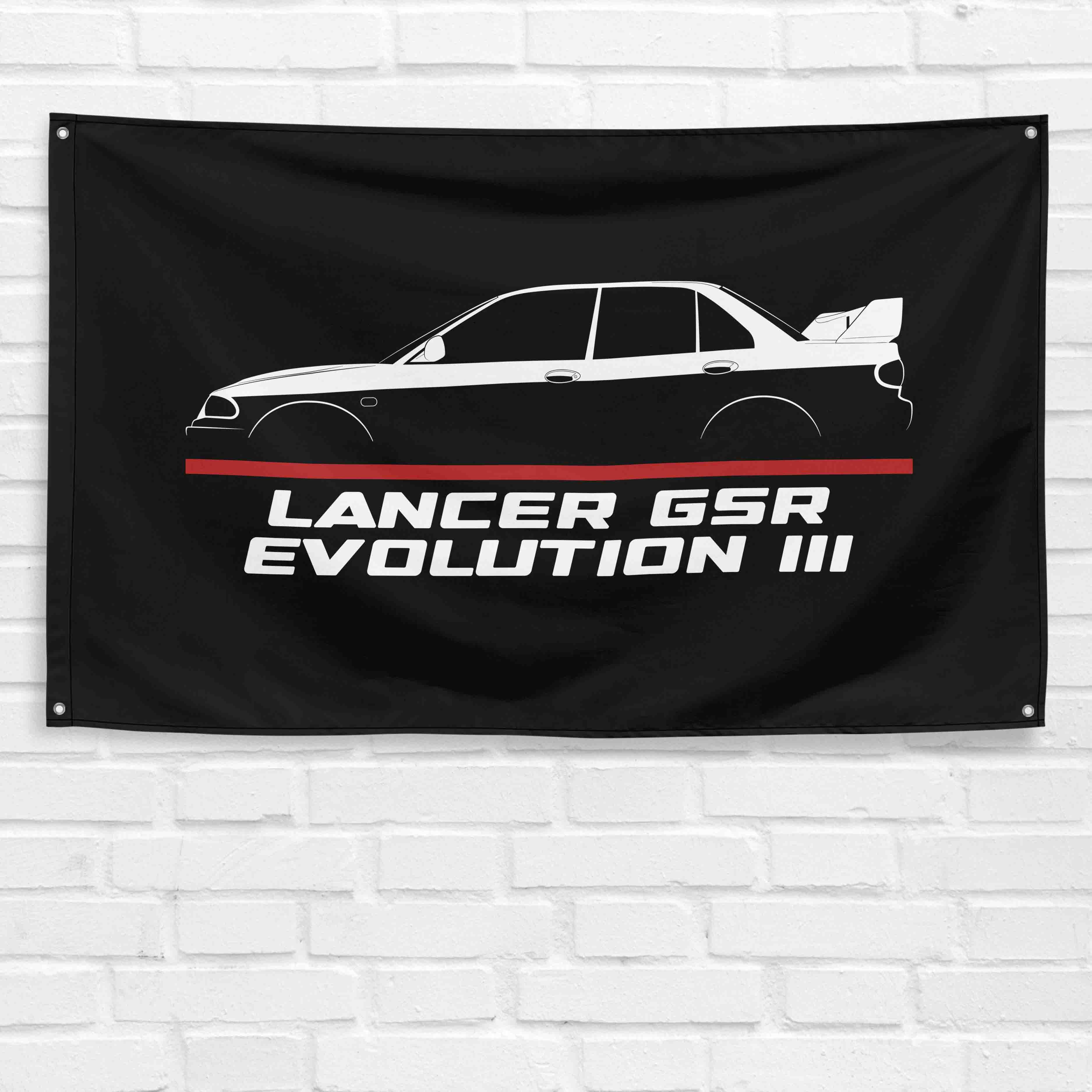 Lancer GSR Evolution III 1995-1996 3x5 ft Flag Garage Wall Decor Banner