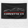 Corvette C4 3x5 ft Flag Garage Wall Decor Birthday Gift Banner