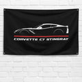 Corvette C7 Stingray 2013-2019 3x5 ft Flag Garage Wall Decor Banner