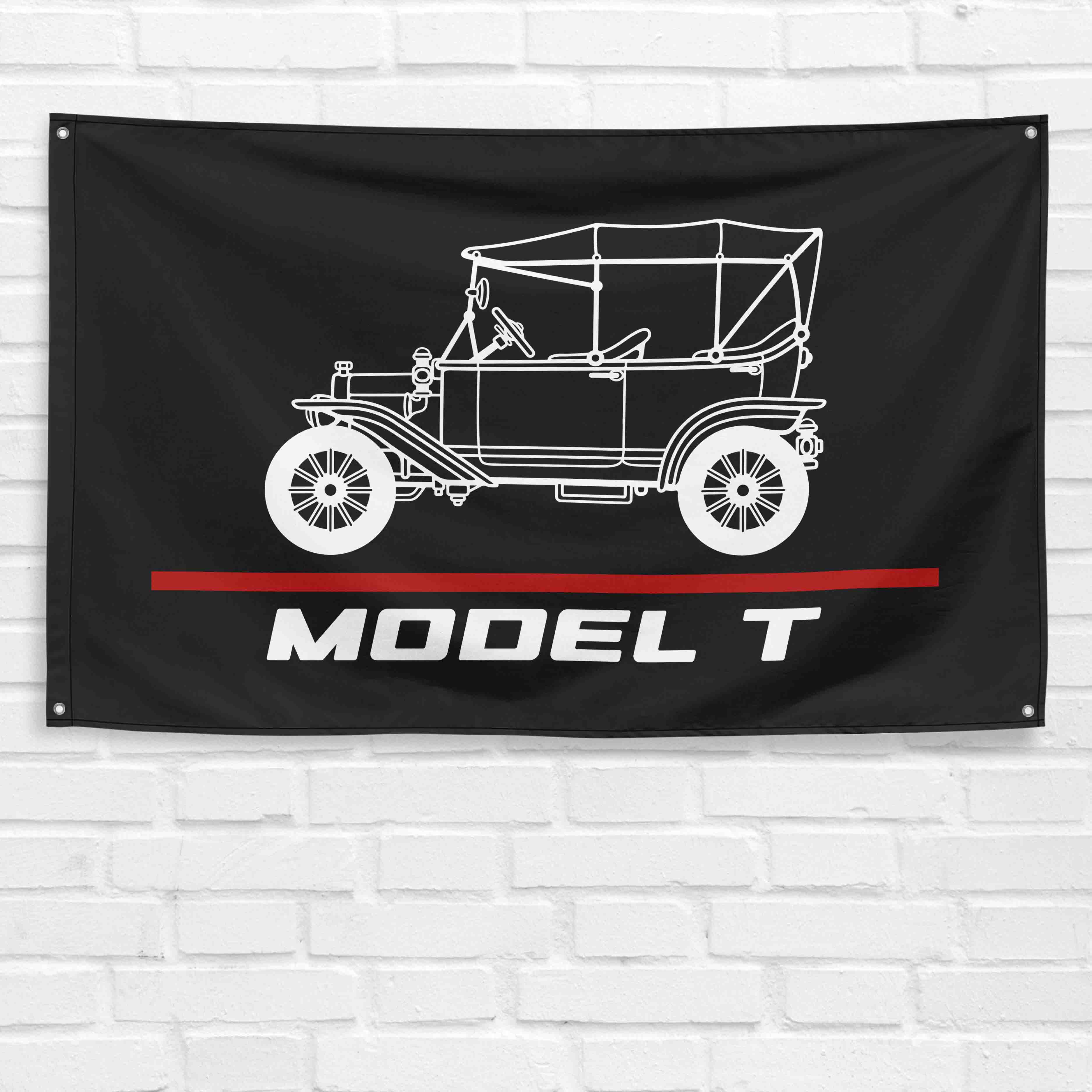 Model T Classic 3x5 ft Flag Garage Wall Decor Birthday Gift Banner