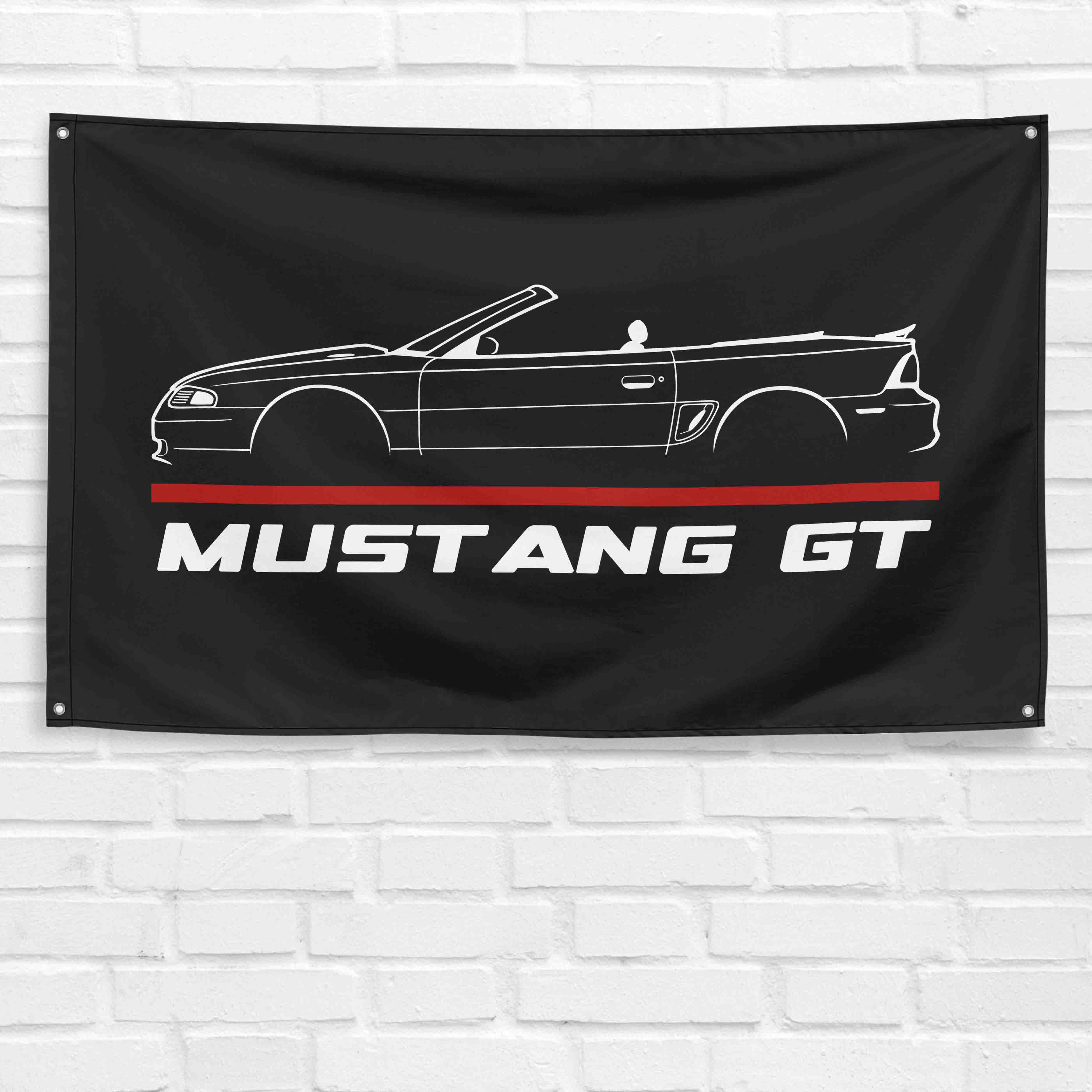 Mustang GT 1996 1997 1998 Convertible 3x5 ft Flag Garage Wall Decor Banner