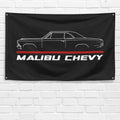 Malibu 1966 Chevy 3x5 ft Flag Garage Wall Decor Birthday Gift Banner