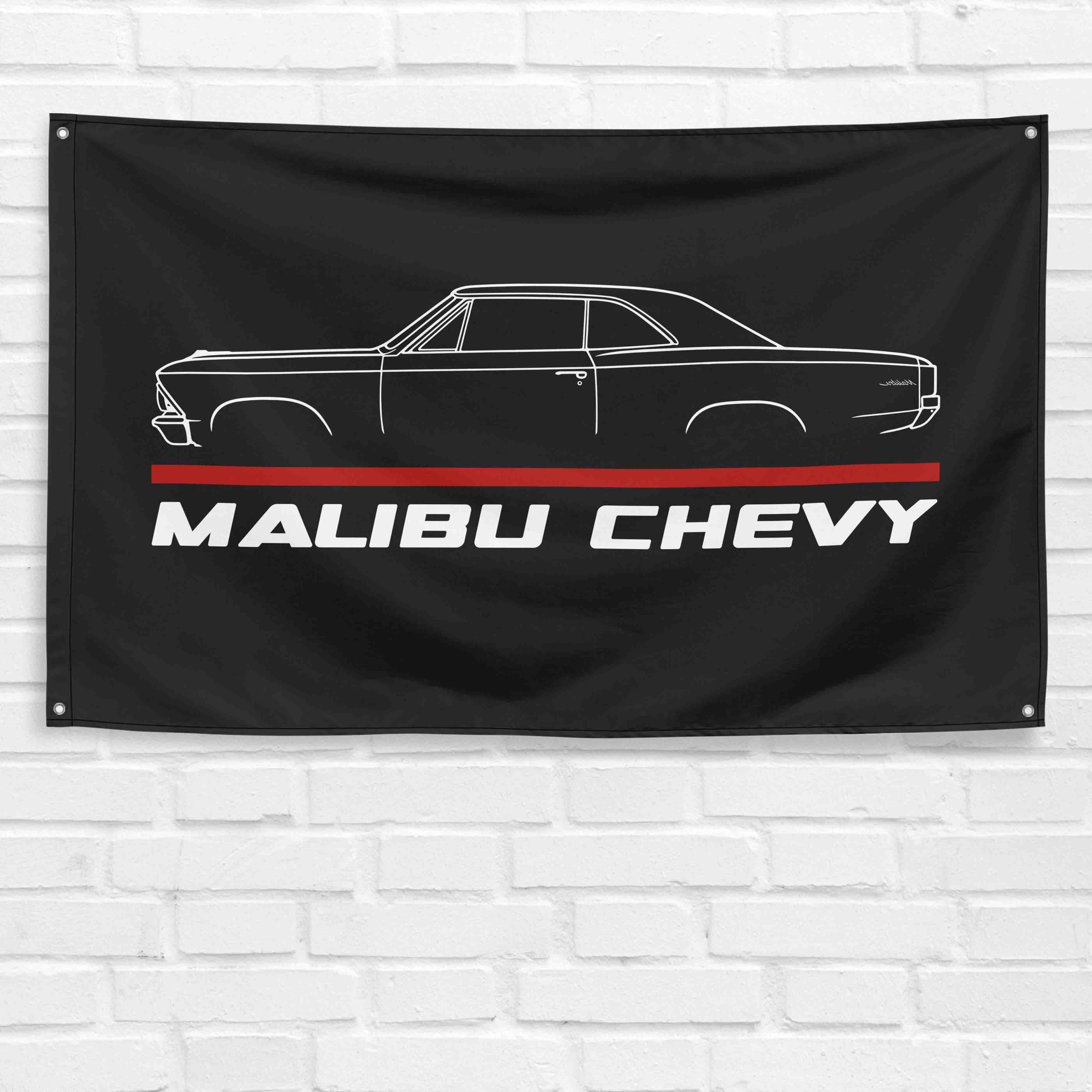 Malibu 1966 Chevy 3x5 ft Flag Garage Wall Decor Birthday Gift Banner