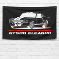 Mustang Shelby GT500 Eleanor Fastback 1967 3x5 ft Flag Garage Wall Decor Banner