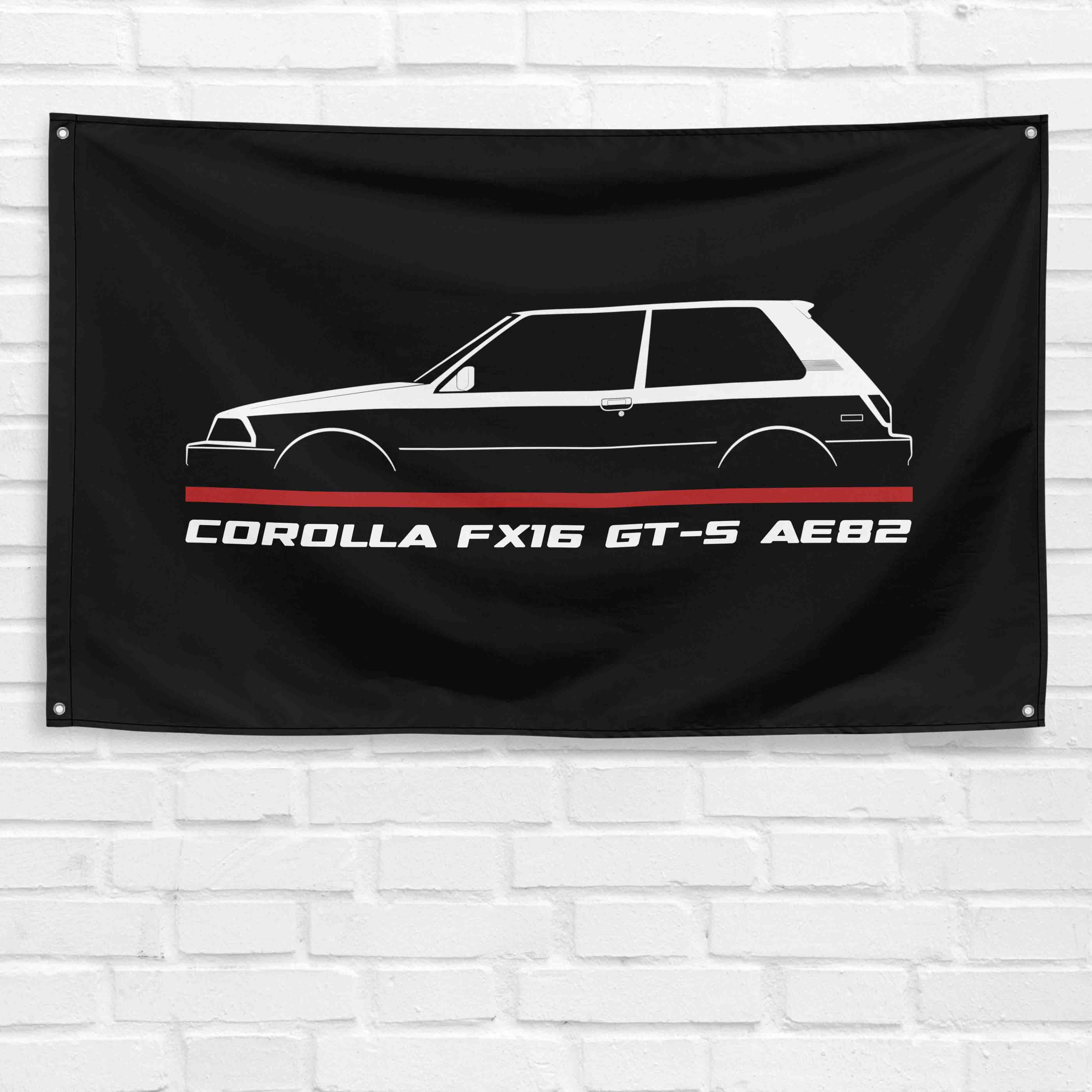 Corolla FX16 GT-S AE82 1983-1986 3x5 ft Flag Garage Wall Decor Banner