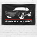 Mustang Shelby GT350 1966 Fastback 3x5 ft Flag Garage Wall Decor Banner