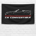 Corvette C6 Convertible 3x5 ft Flag Garage Wall Decor Birthday Gift Banner