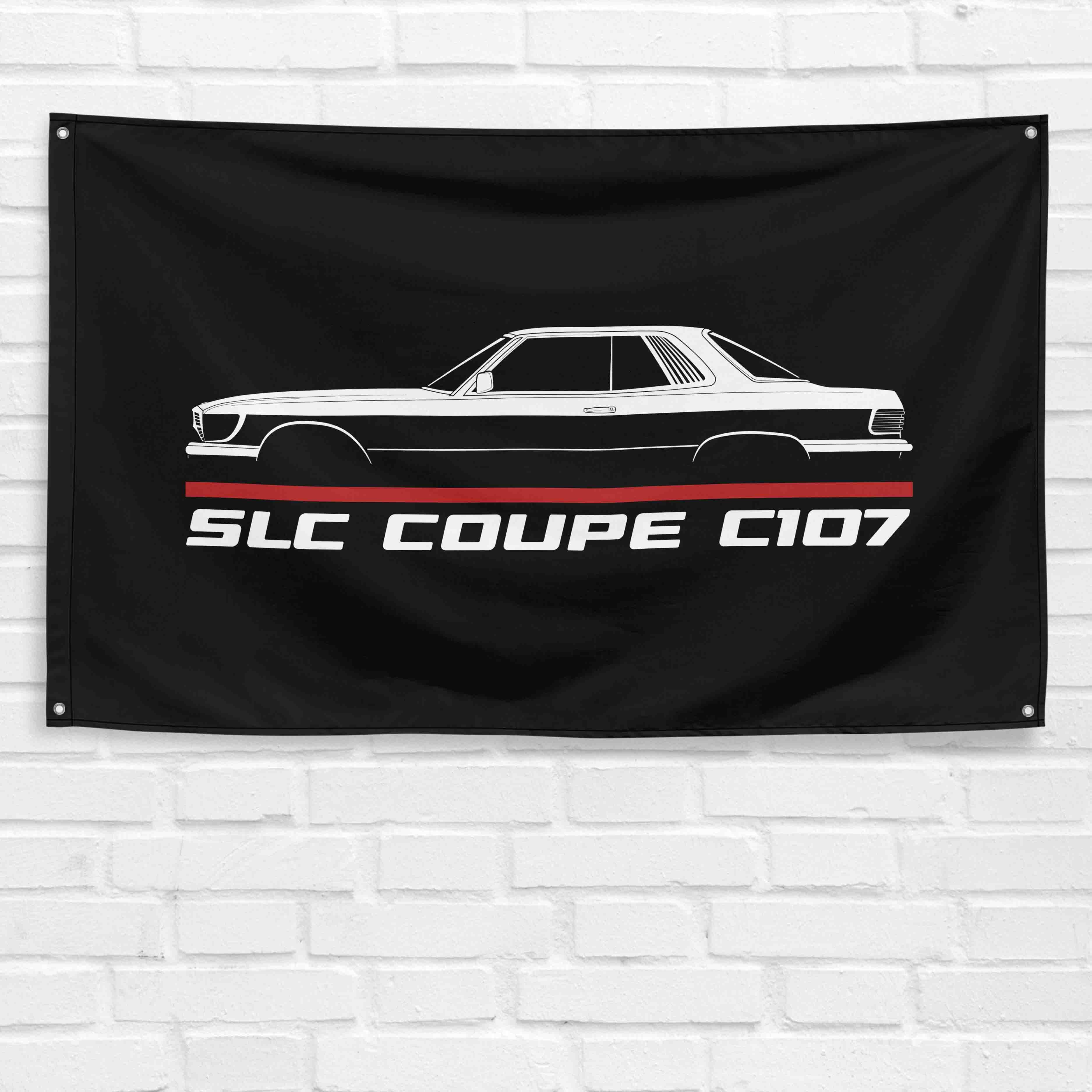 SLC Coupe C107 1972-1981 3x5 ft Flag Garage Wall Decor Birthday Gift Banner