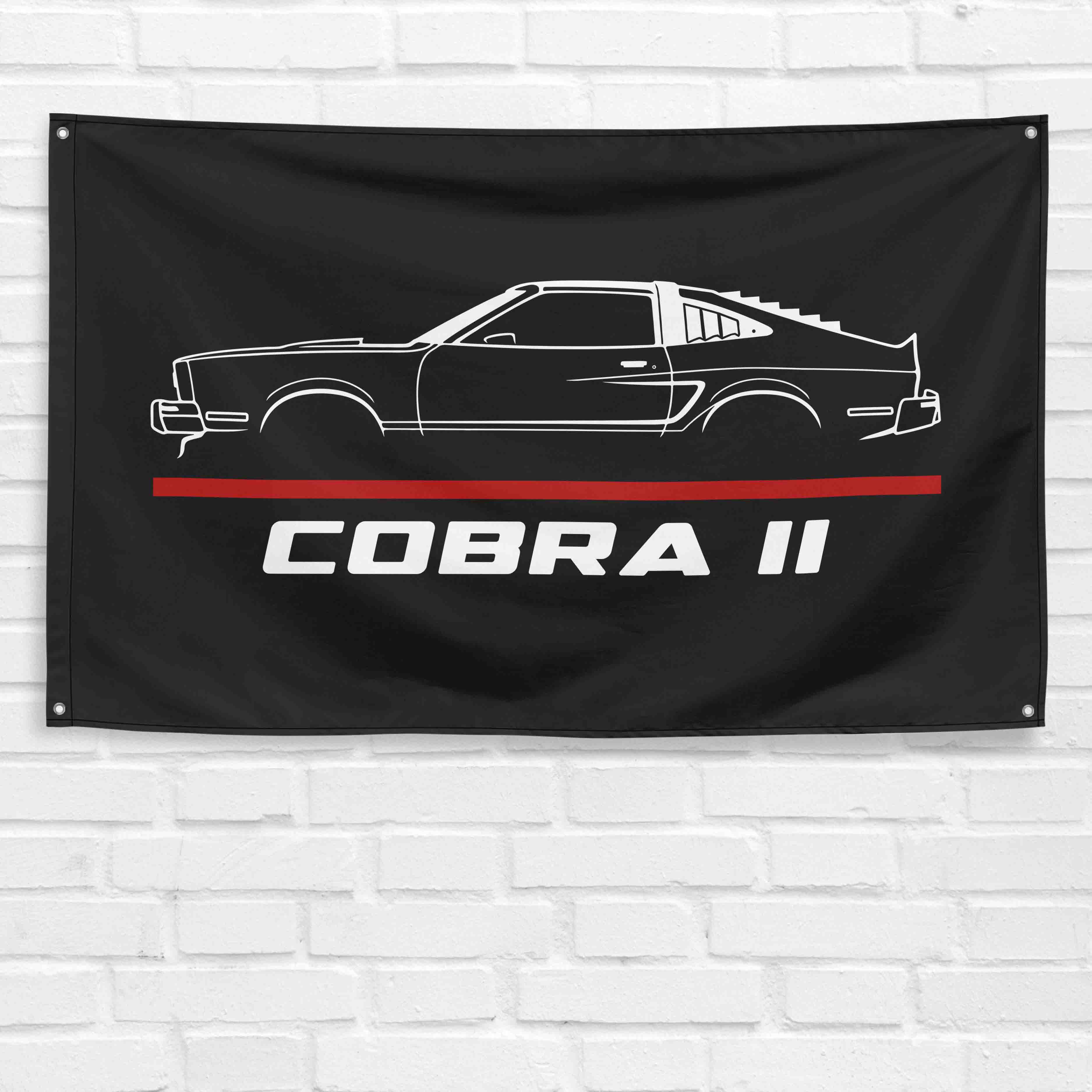 Mustang II Cobra II 1978 3x5 ft Flag Garage Wall Decor Birthday Gift Banner